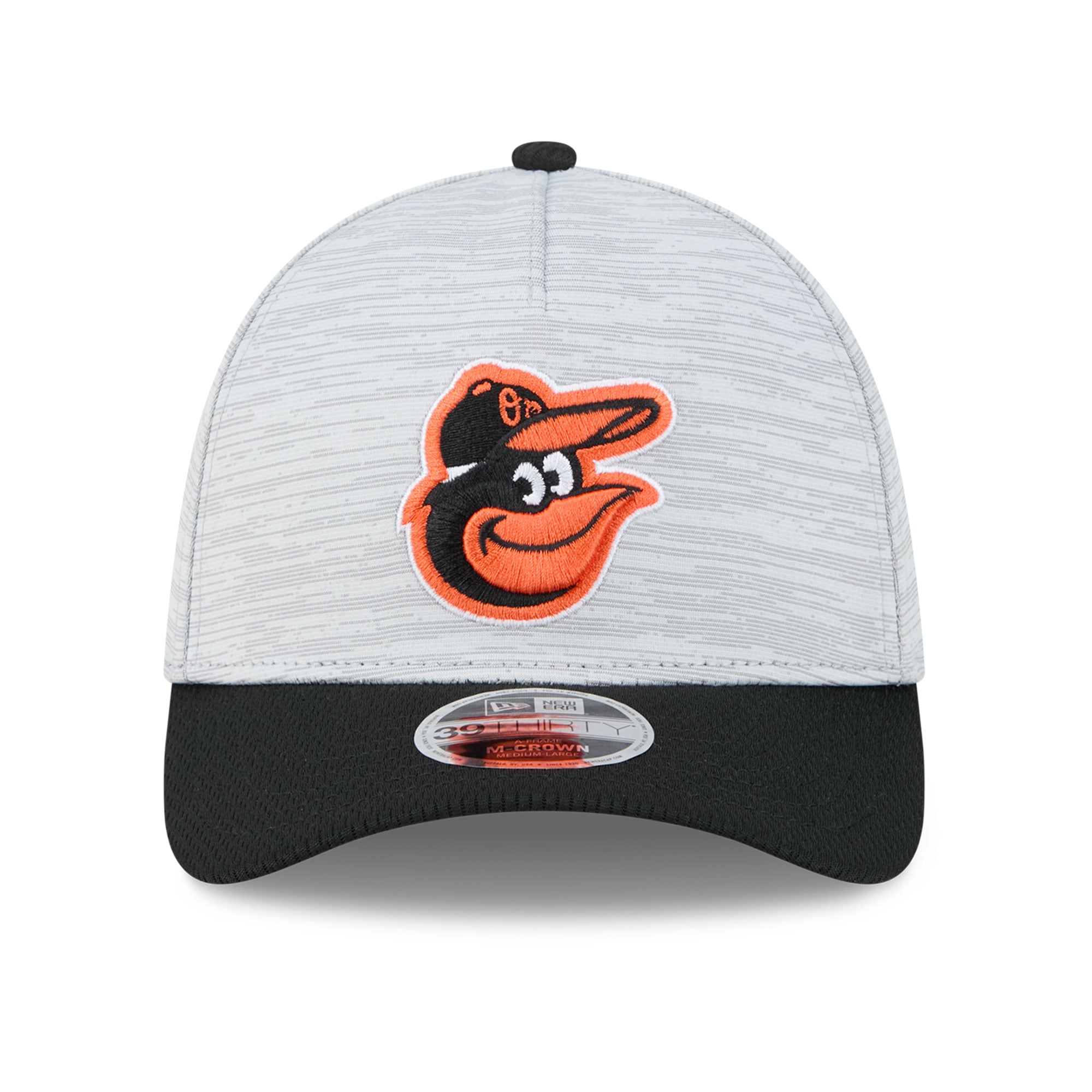 Casquette New Era Tech 39THIRTY Flex grise et noire pour homme