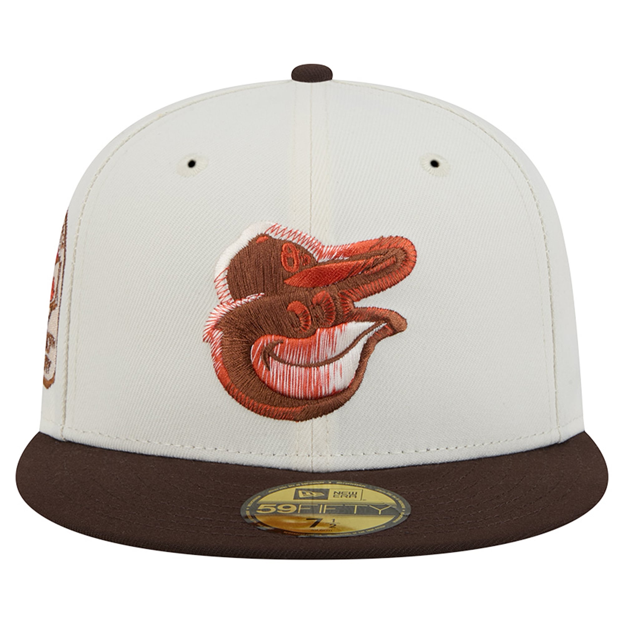 Men's New Era Natural/Brown Baltimore Orioles Pumpkin Spice 59FIFTY Fitted Hat