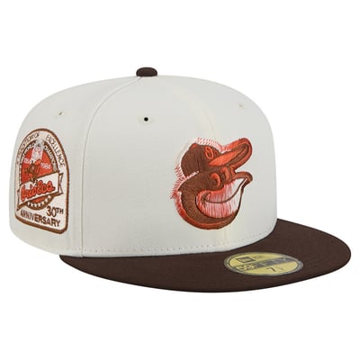 Baltimore Orioles New Era Pumpkin Spice 59FIFTY Fitted Hat - Natural/Brown