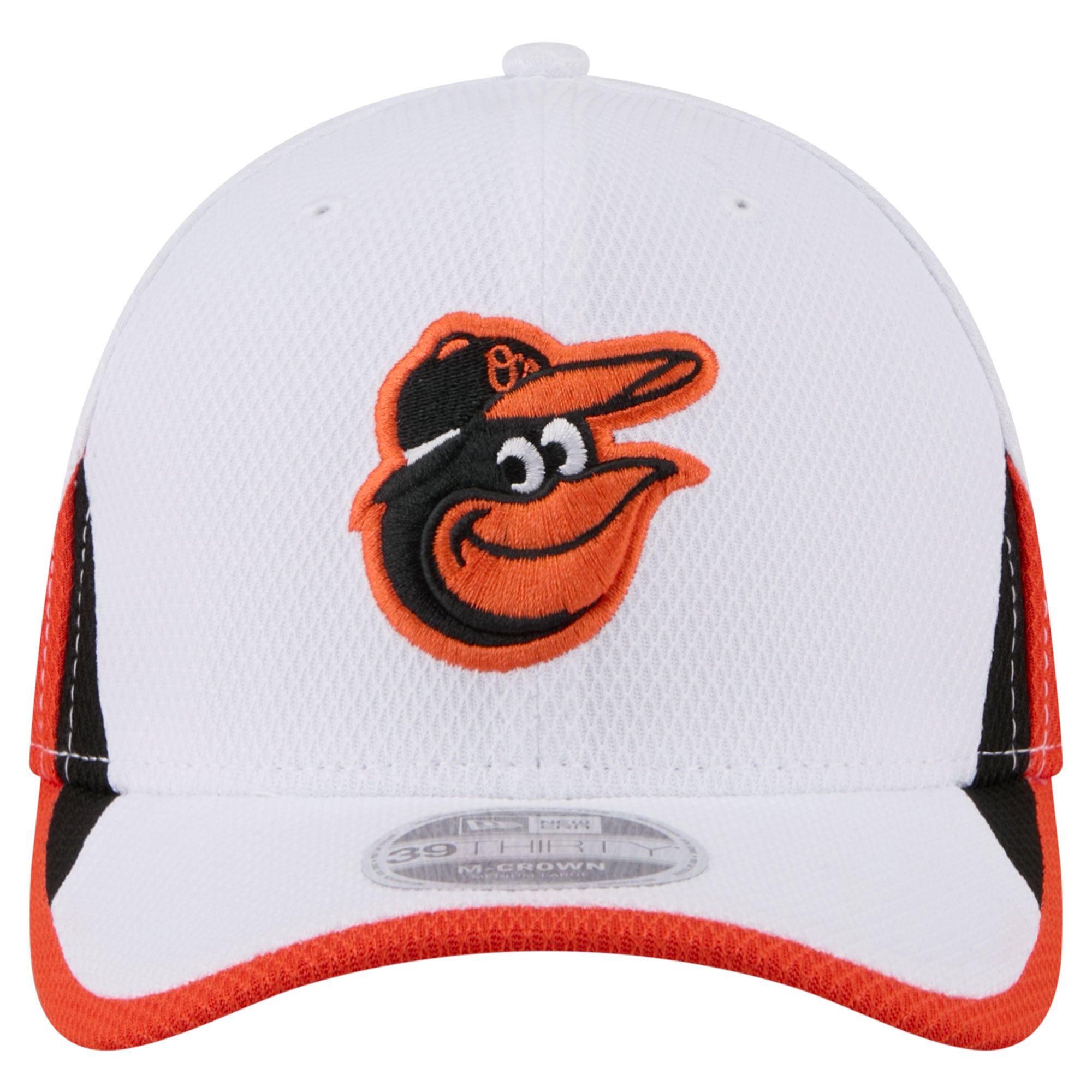 Casquette New Era blanche Baltimore Orioles Cut n Sew 39THIRTY Flex pour homme