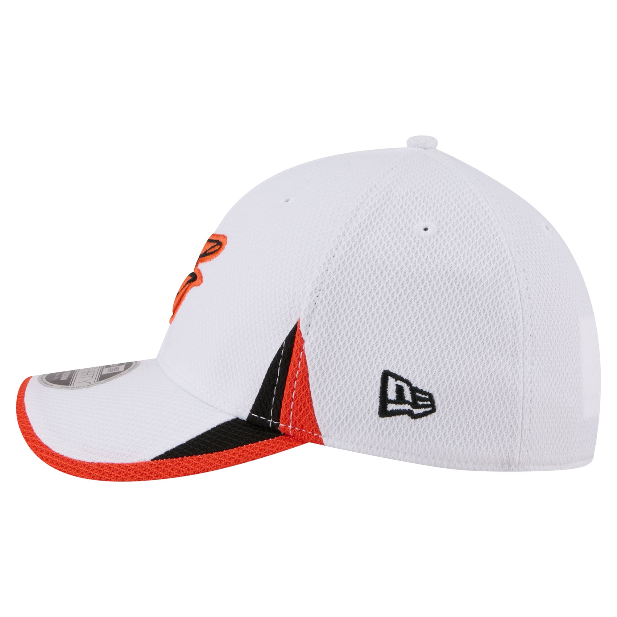 Casquette New Era blanche Baltimore Orioles Cut n Sew 39THIRTY Flex pour homme