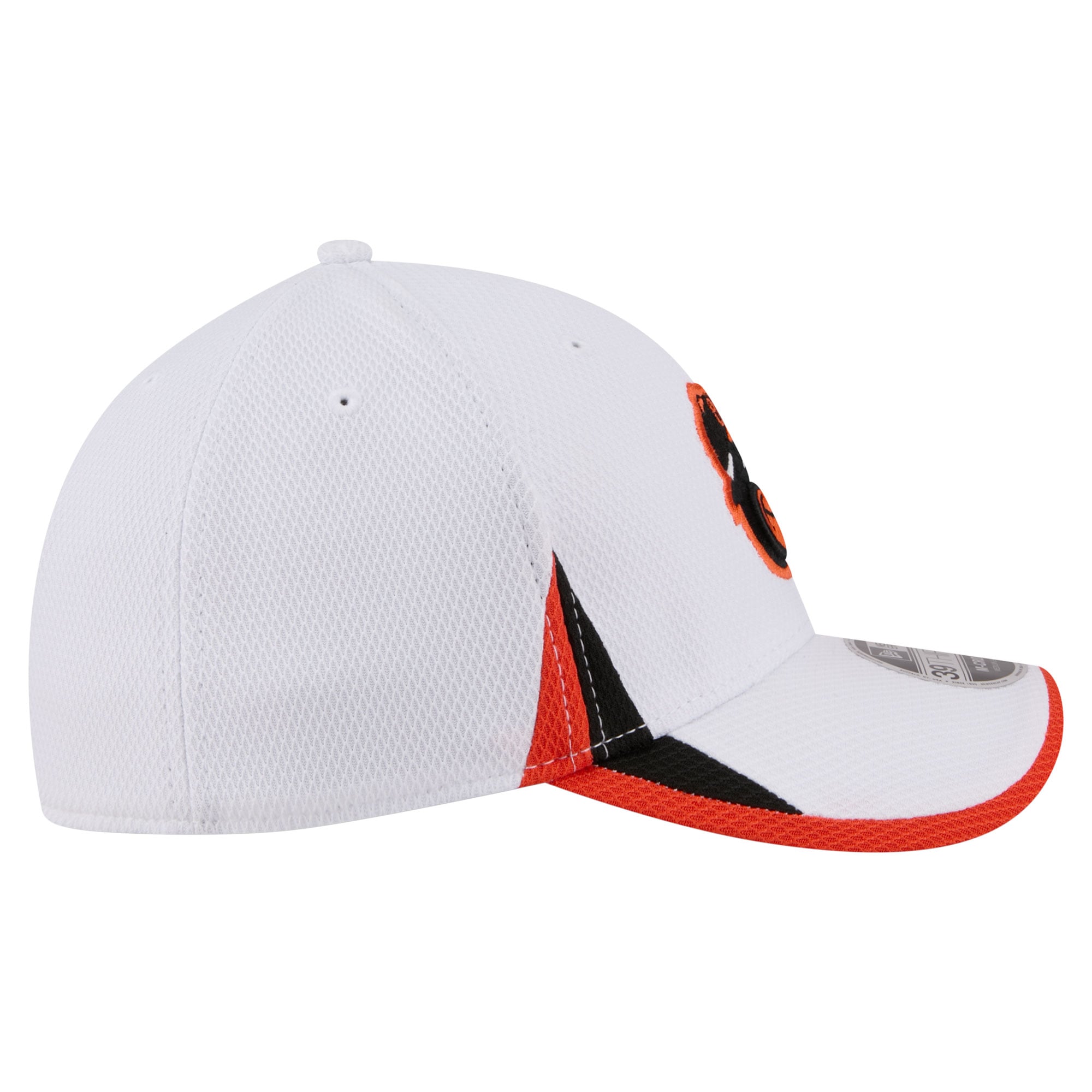 Casquette New Era blanche Baltimore Orioles Cut n Sew 39THIRTY Flex pour homme