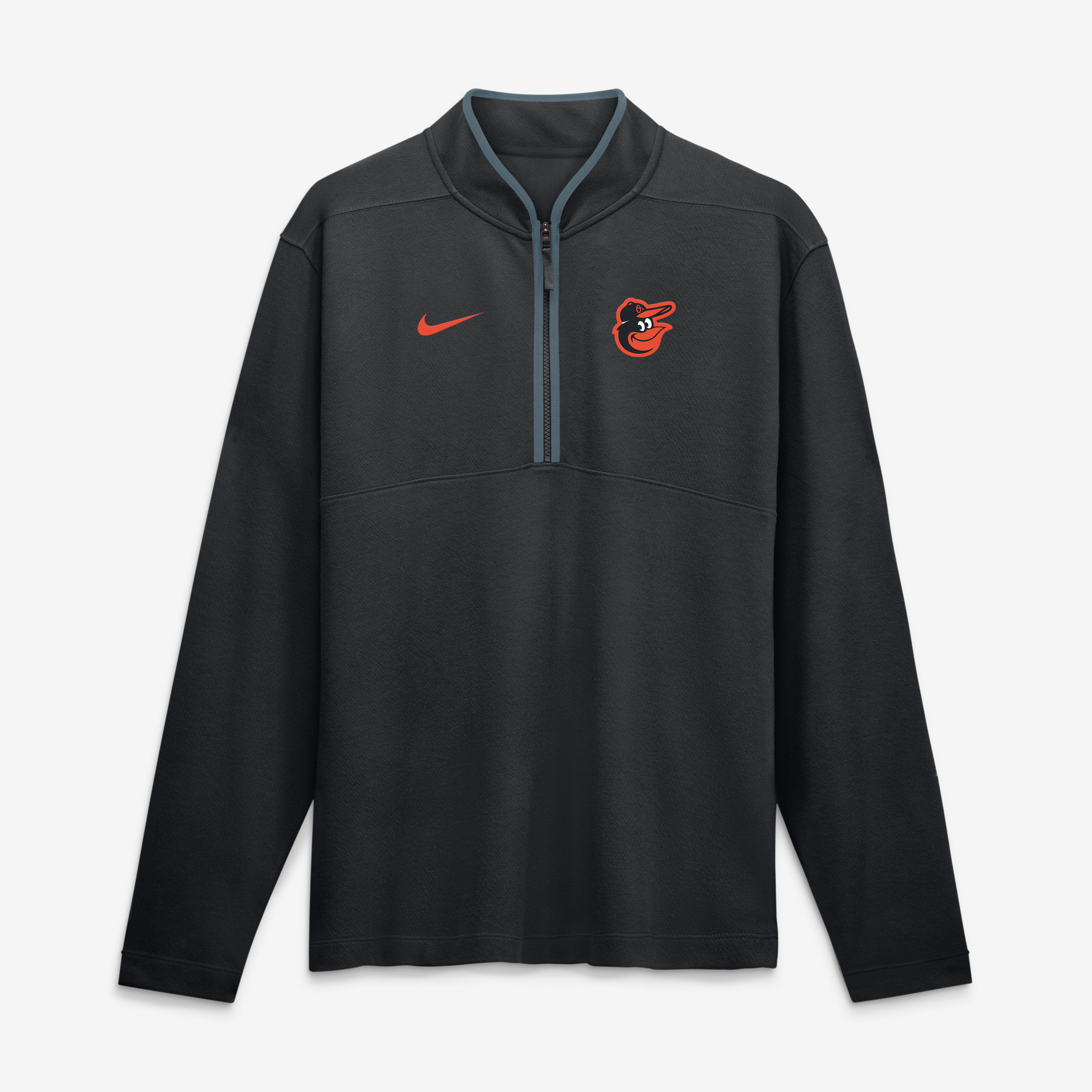 Pull-over Nike Baltimore Orioles Dri-FIT Victory à demi-zip noir pour homme