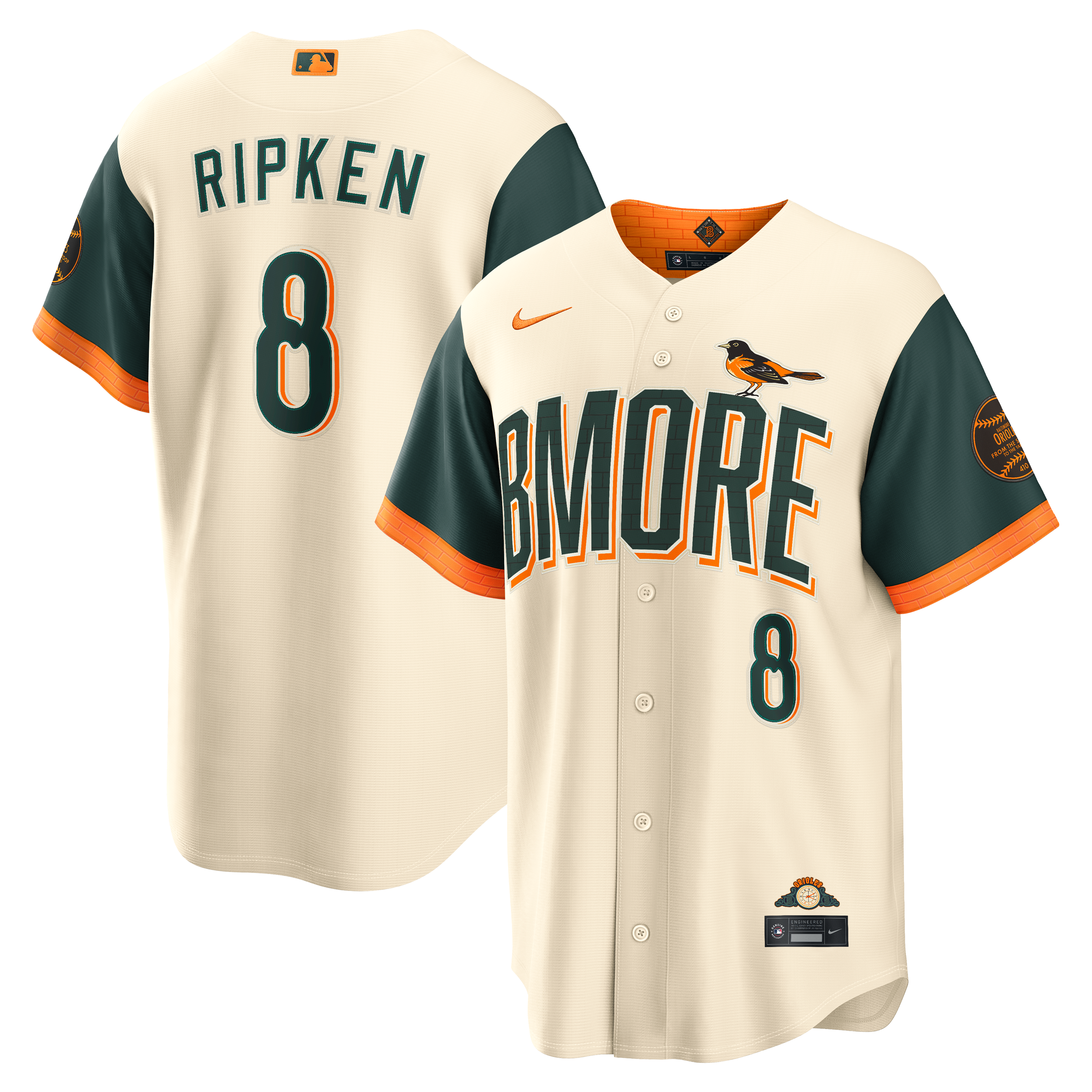 Maillot Nike Cal Ripken Jr. crème Baltimore Orioles 2026 City Connect Stadium pour homme