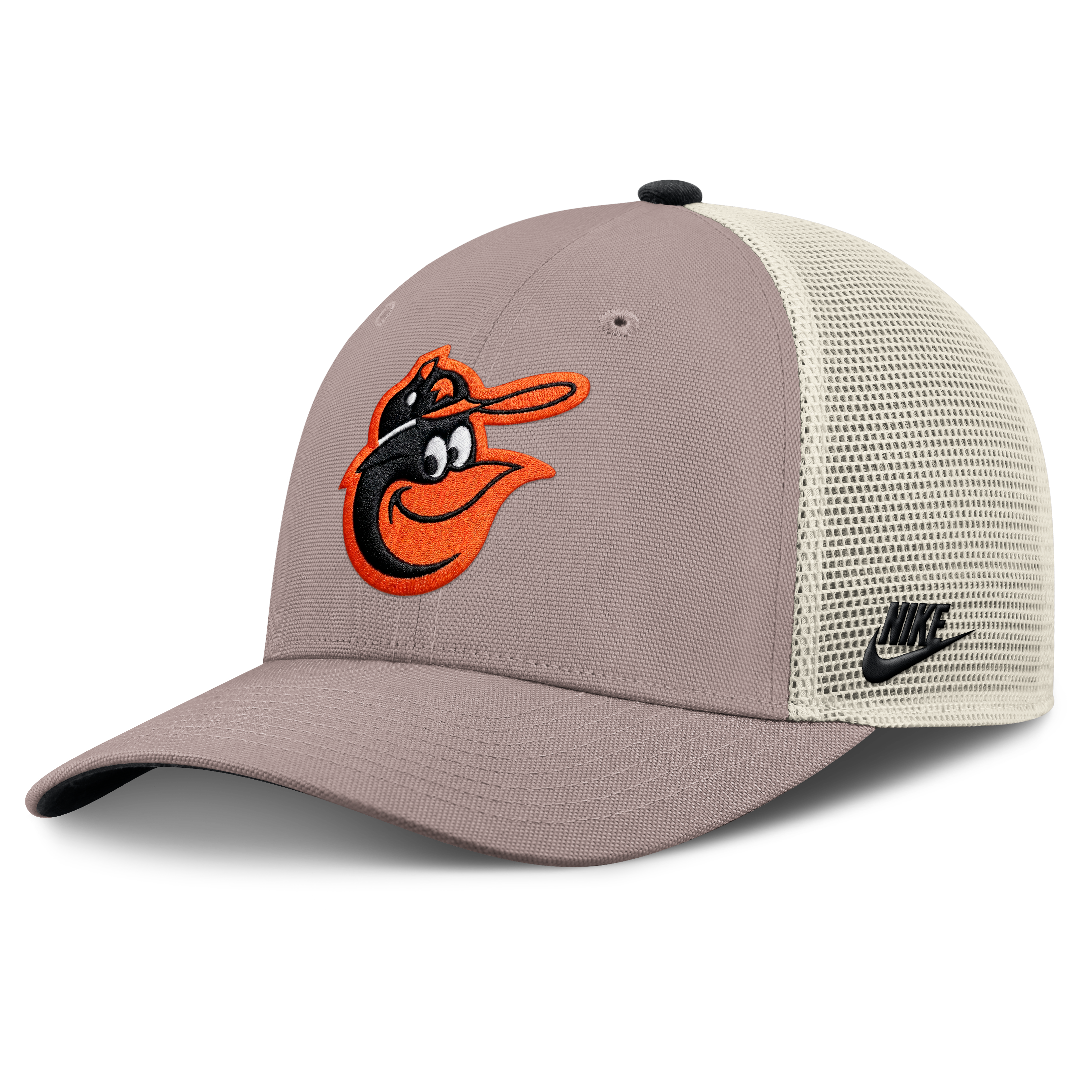 Casquette trucker ajustable Nike kaki Baltimore Orioles Cooperstown Rise pour homme
