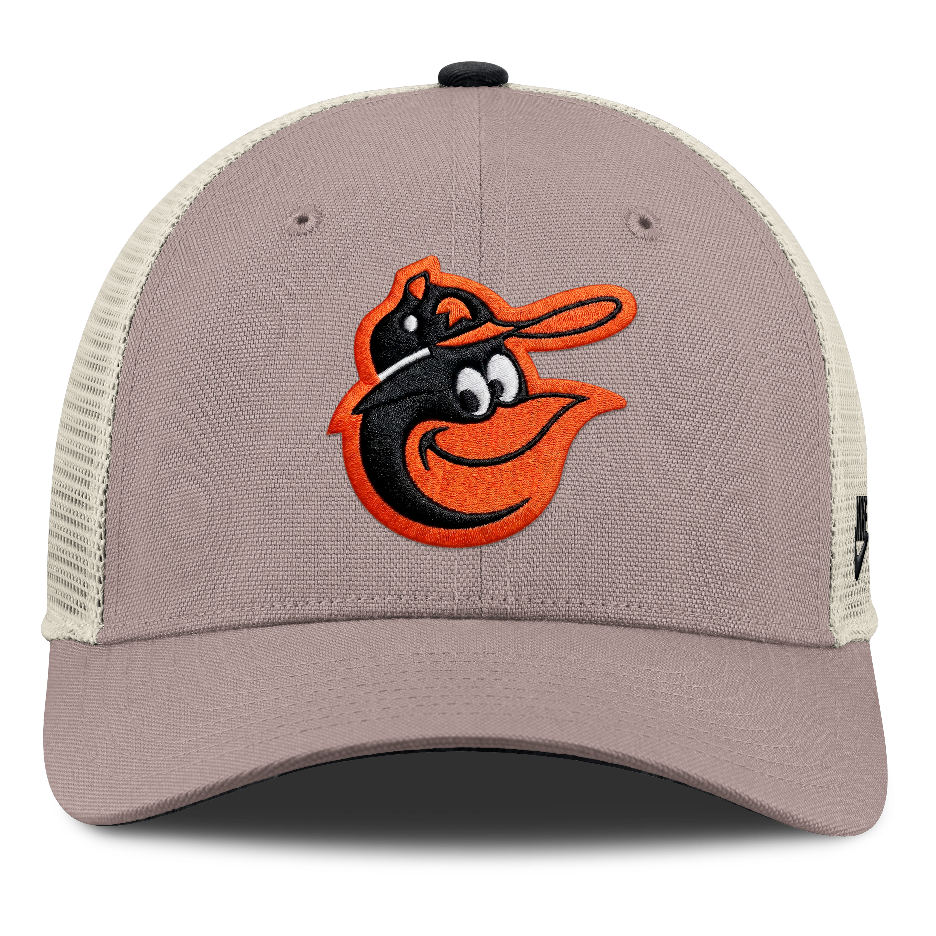 Casquette trucker ajustable Nike kaki Baltimore Orioles Cooperstown Rise pour homme