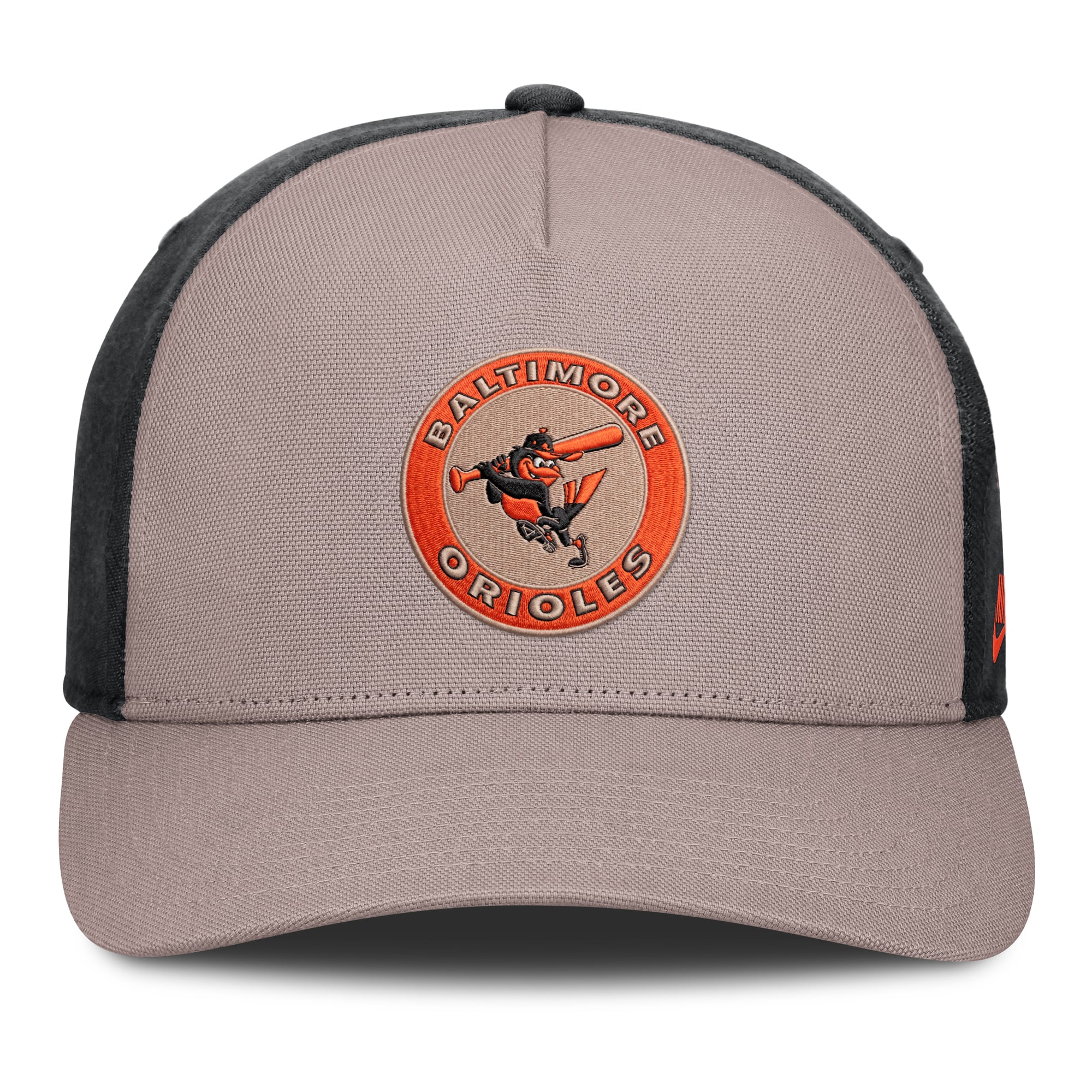 Casquette ajustable Nike pour homme, marron clair/noir, Baltimore Orioles Cooperstown Rise A-Frame