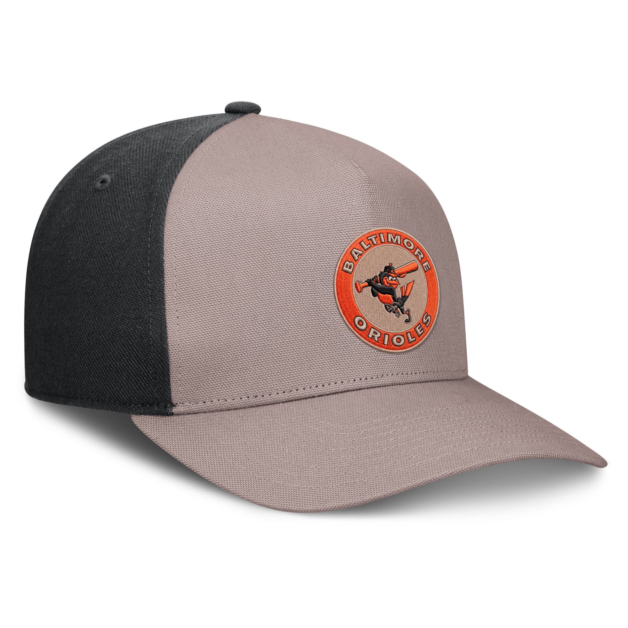 Casquette ajustable Nike pour homme, marron clair/noir, Baltimore Orioles Cooperstown Rise A-Frame