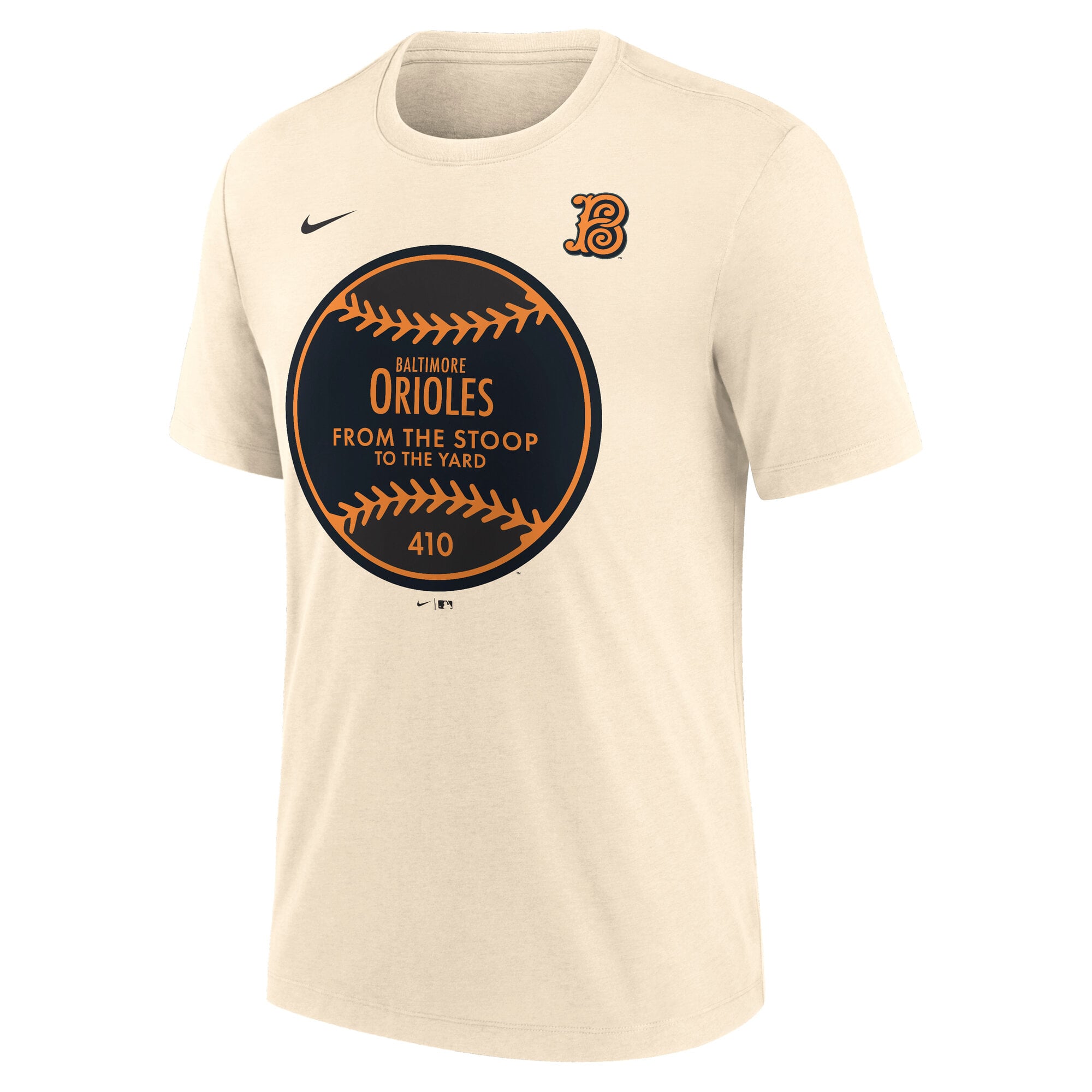 Men's Nike Tan Baltimore Orioles City Connect Legacy Tri-Blend T-Shirt