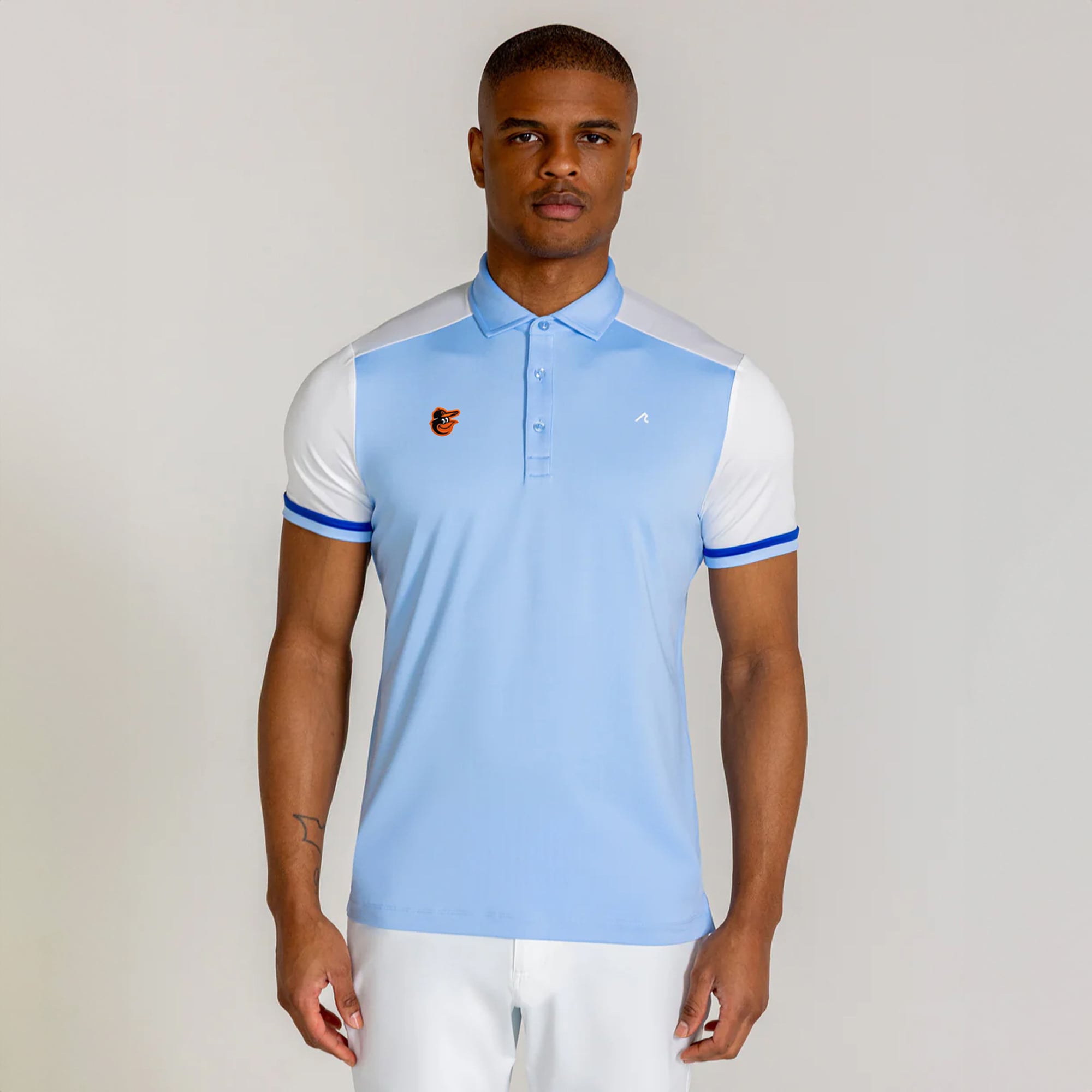 Men's Redvanly Light Blue/White Baltimore Orioles Sydney Polo