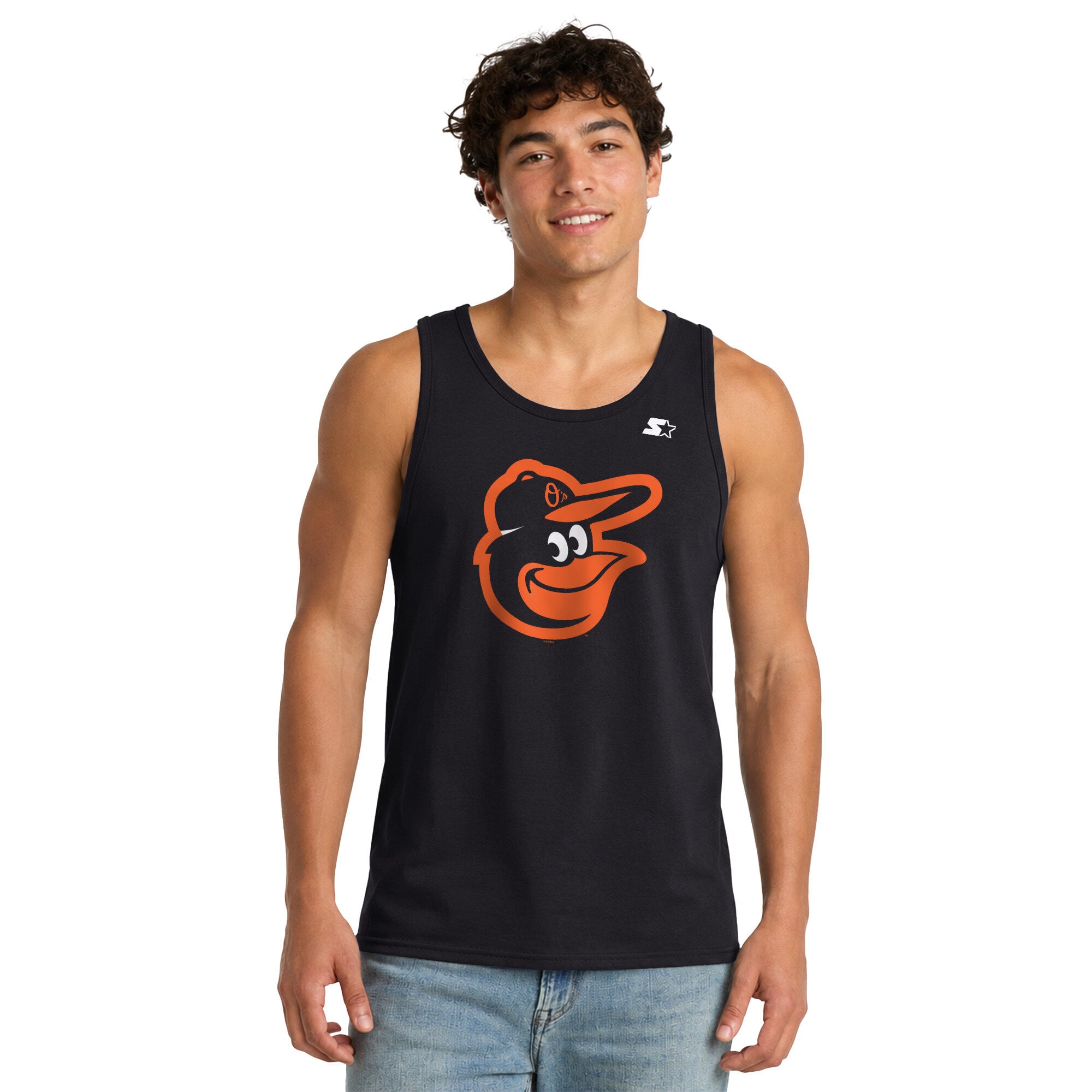Débardeur noir Starter Baltimore Orioles pour homme
