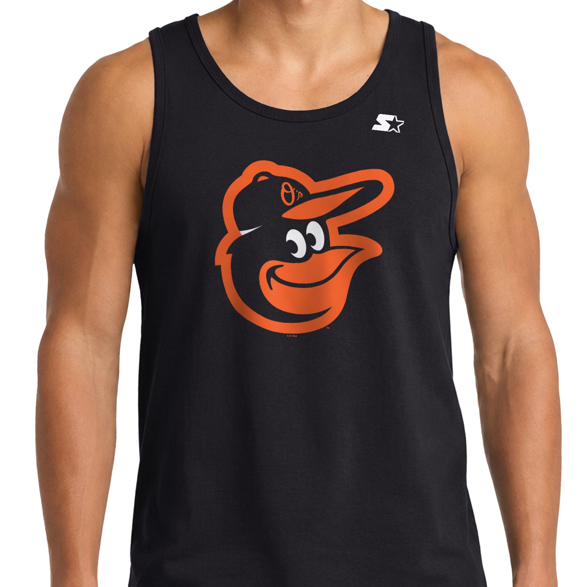 Débardeur noir Starter Baltimore Orioles pour homme