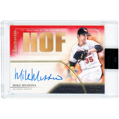Mike Mussina Baltimore Orioles Autographed 2020 Topps Luminaries Masters Of The Mound Red #MOM-MM #8/10 Card
