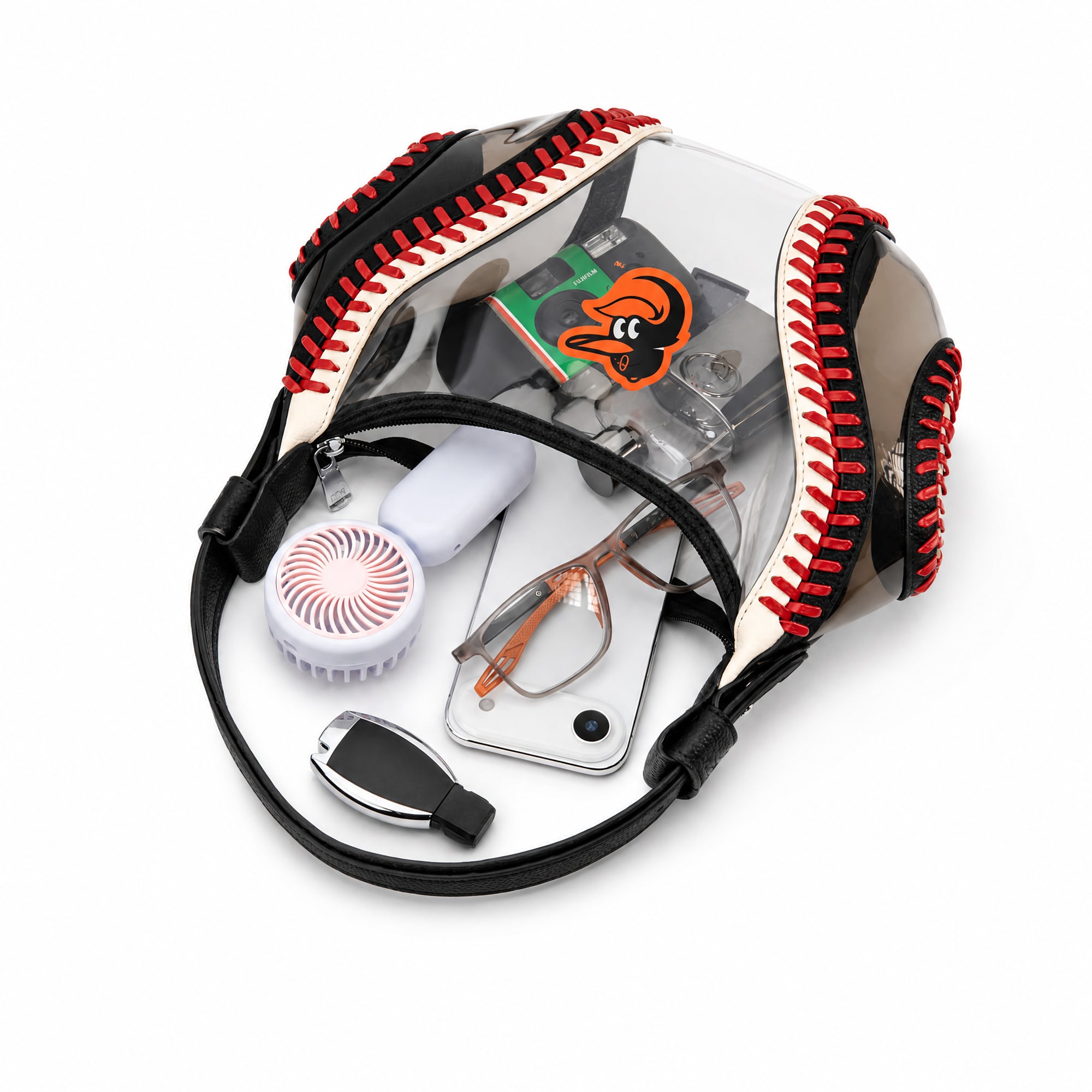 Montana West Baltimore Orioles Clear Slouchy Shoulder Bag