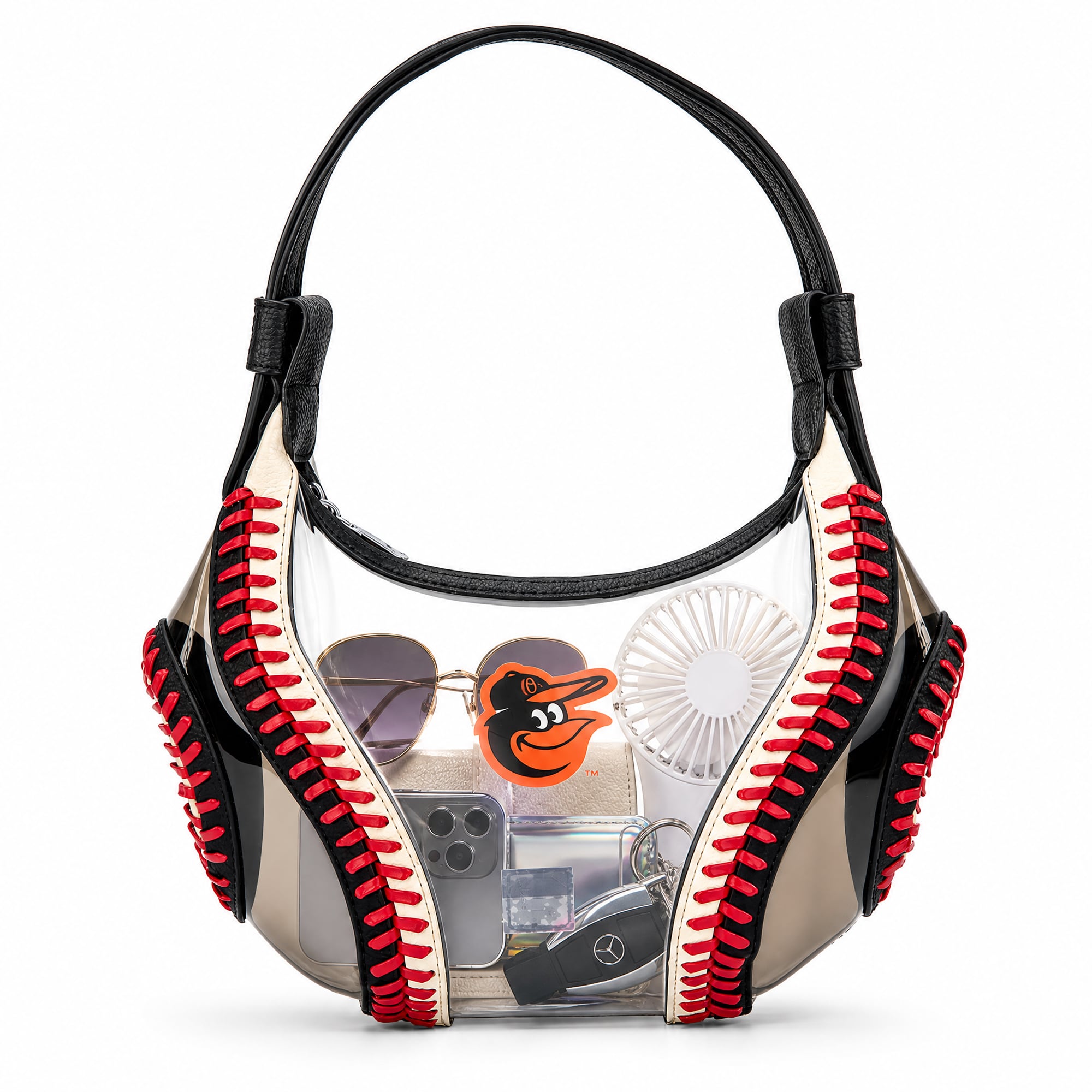 Montana West Baltimore Orioles Clear Slouchy Shoulder Bag