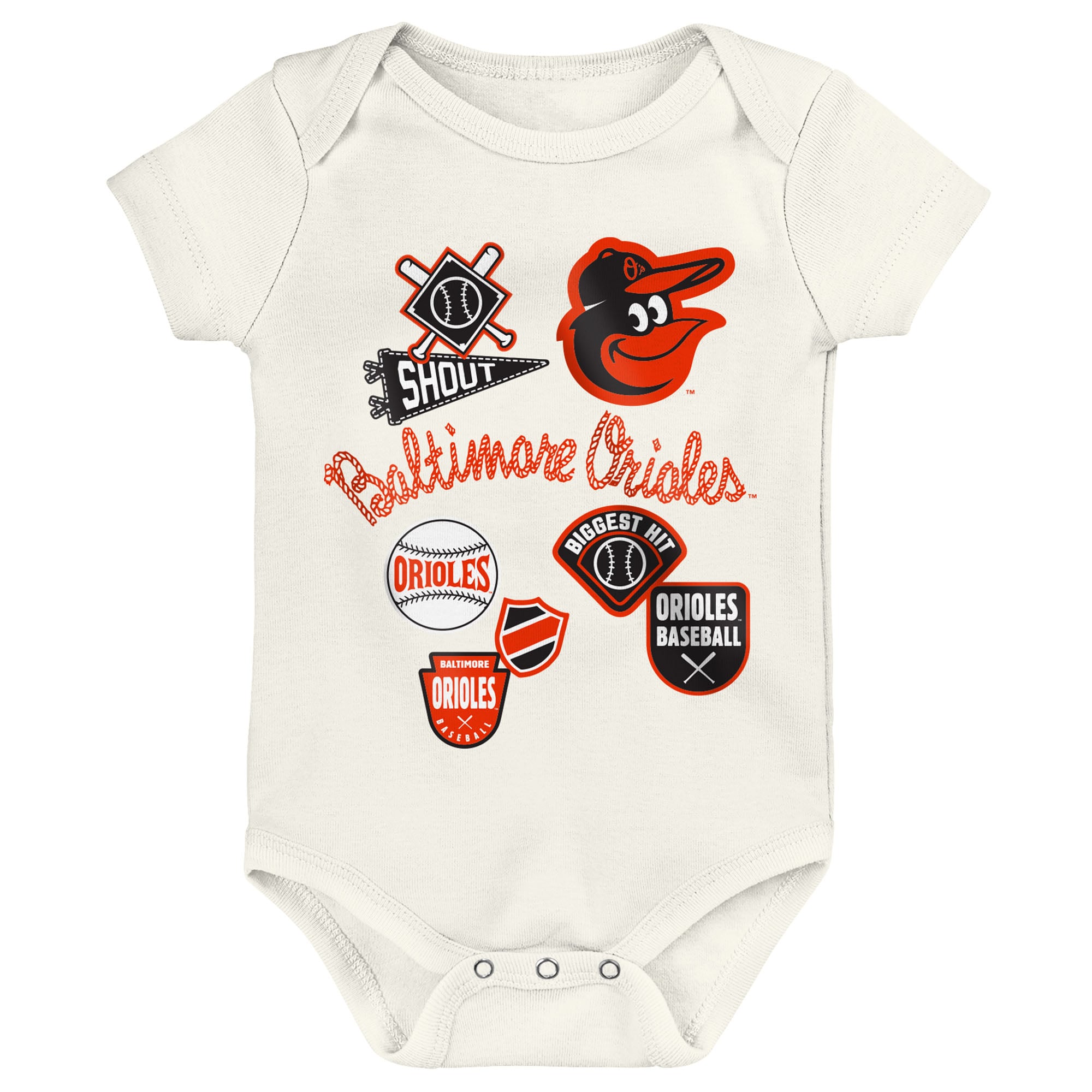Ensemble de body 3 pièces Outerstuff pour nouveau-né Baltimore Orioles Home Plate