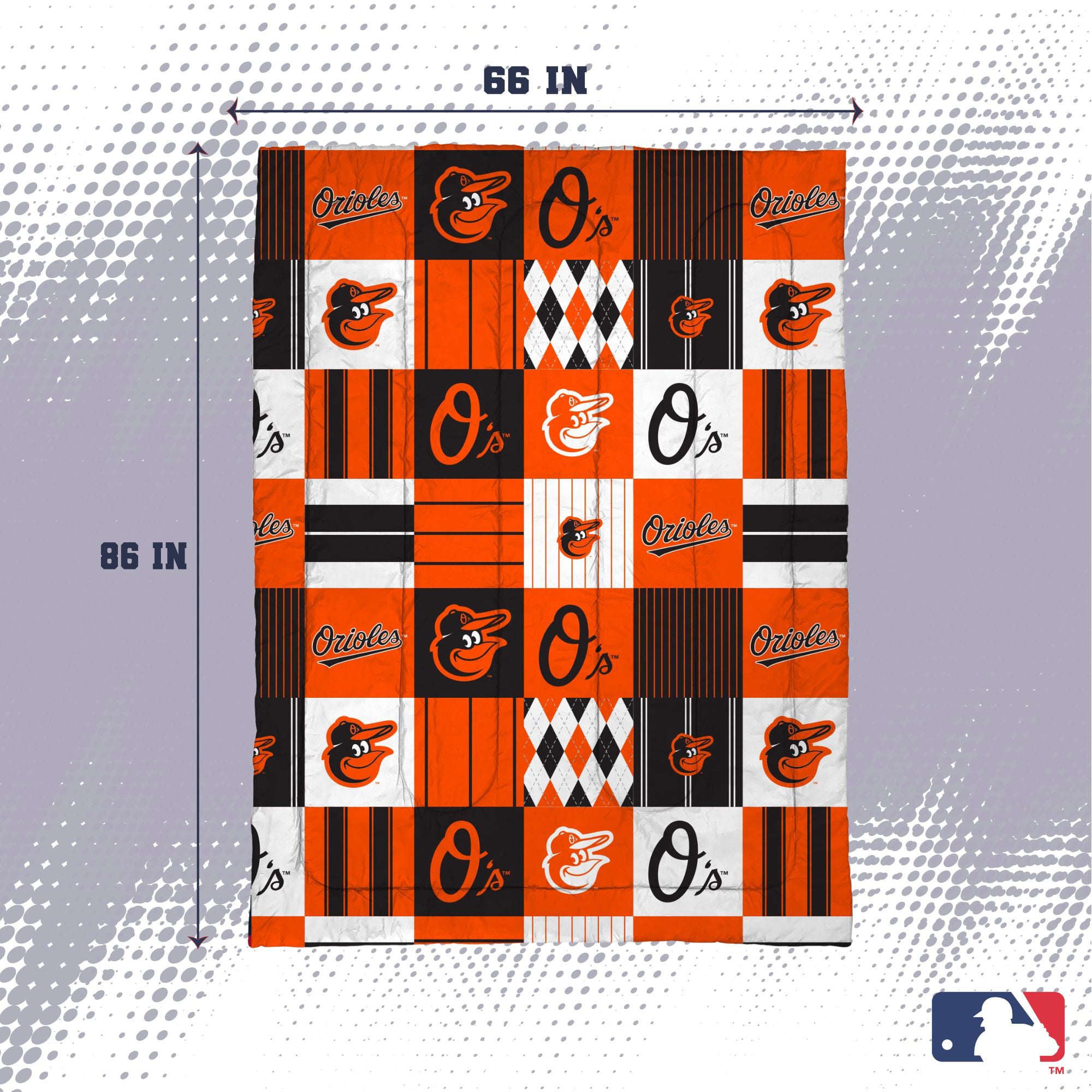 Pegasus Baltimore Orioles Patchwork Plaid Two-Piece Twin/Twin XL Bed in a Bag Set