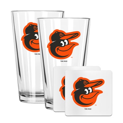 Baltimore Orioles The Memory Company 16oz. Pint Glass and Coaster Set