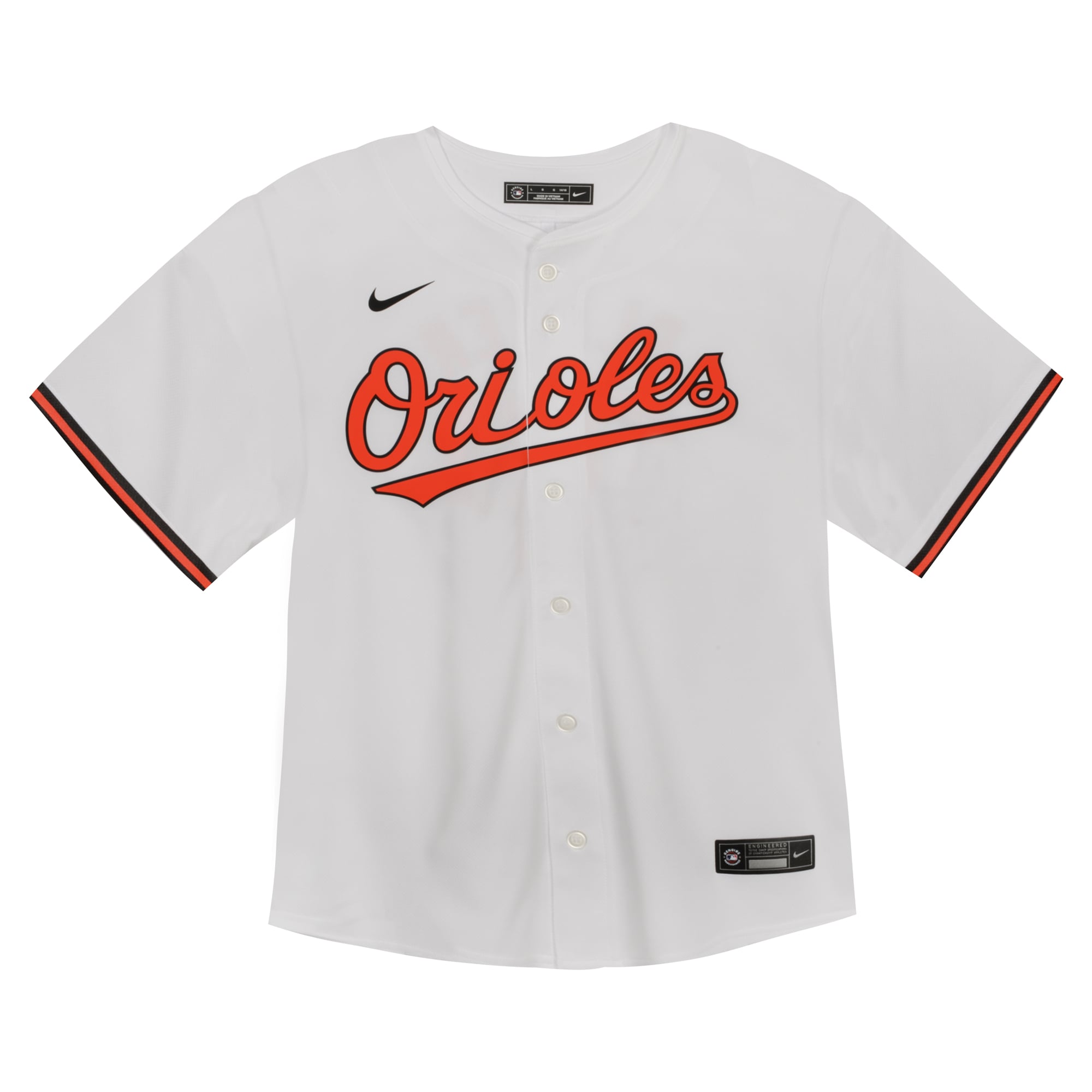 Maillot de match Nike Jackson Holliday blanc pour enfant, Baltimore Orioles