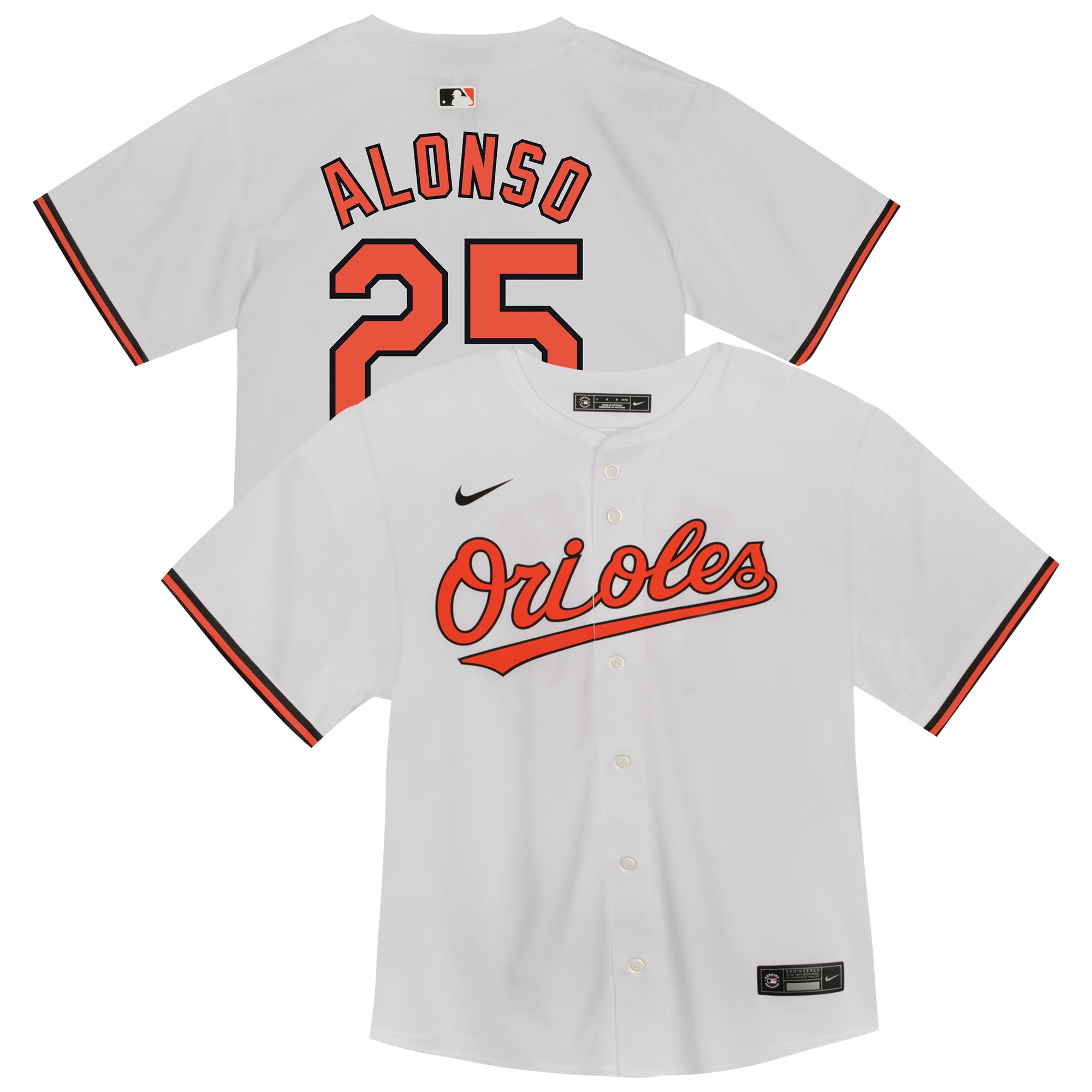 Maillot domicile réplique blanc Nike Pete Alonso des Orioles de Baltimore pour tout-petit