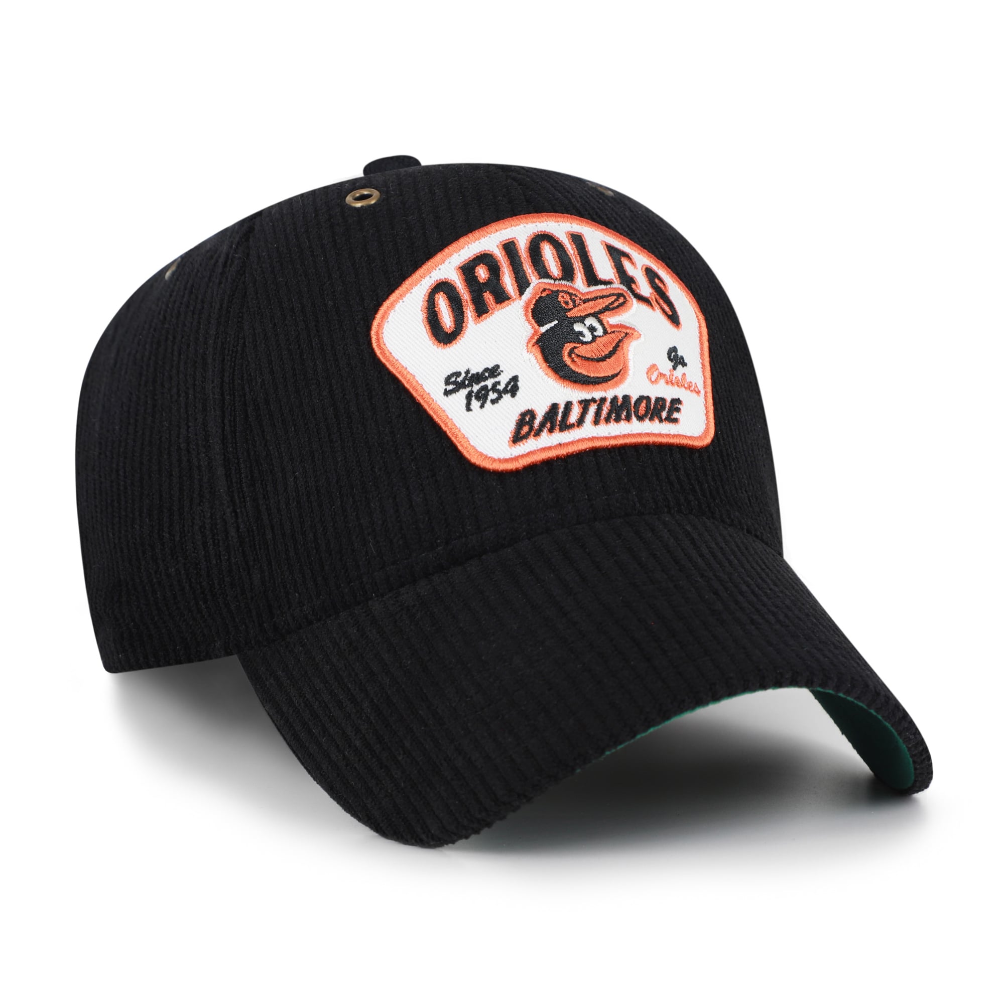Casquette unisexe ajustable '47 Black Baltimore Orioles Accordia en velours côtelé MVP
