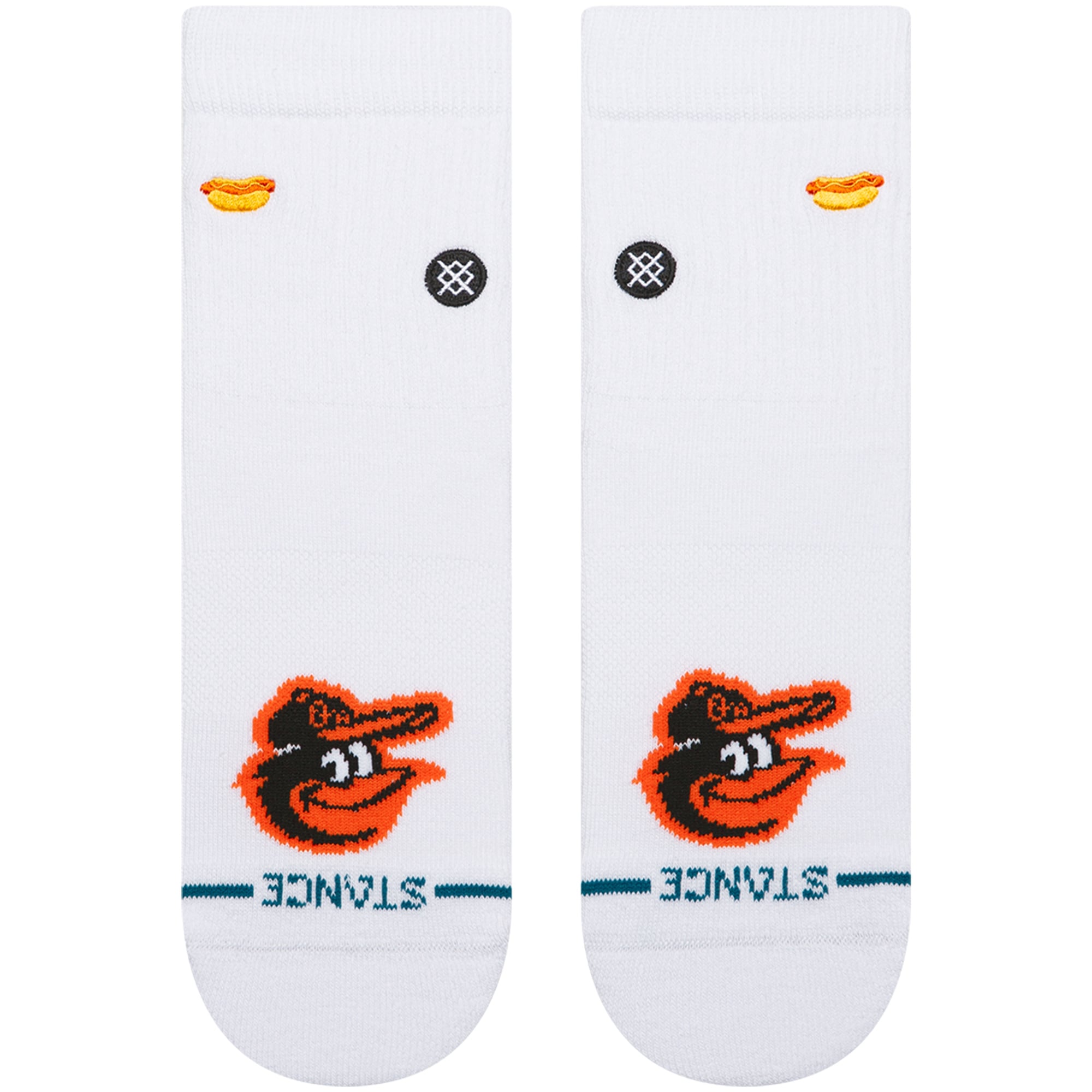 Unisex Stance White Baltimore Orioles Hot Dog Quarter Socks