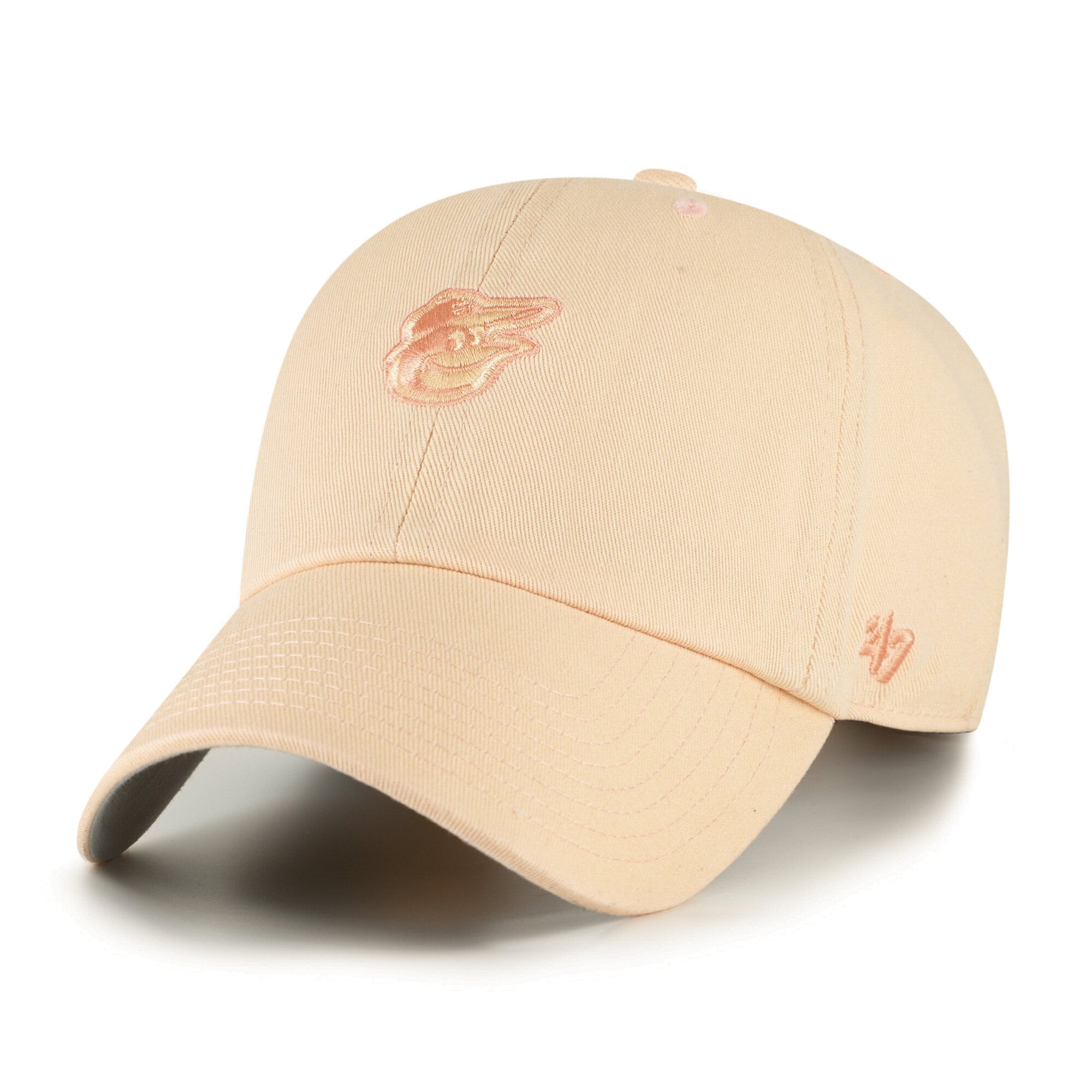 Casquette ajustable Baltimore Orioles '47 Orange Pastel Clean Up pour femmes