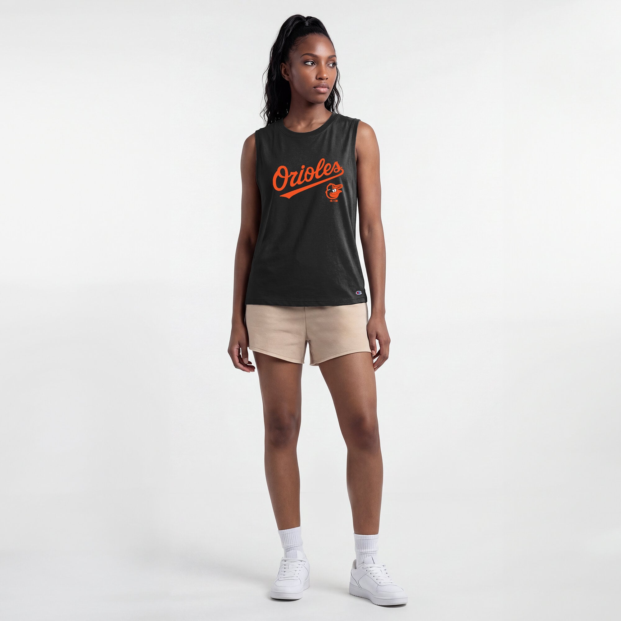 Débardeur noir Champion Baltimore Orioles pour femme