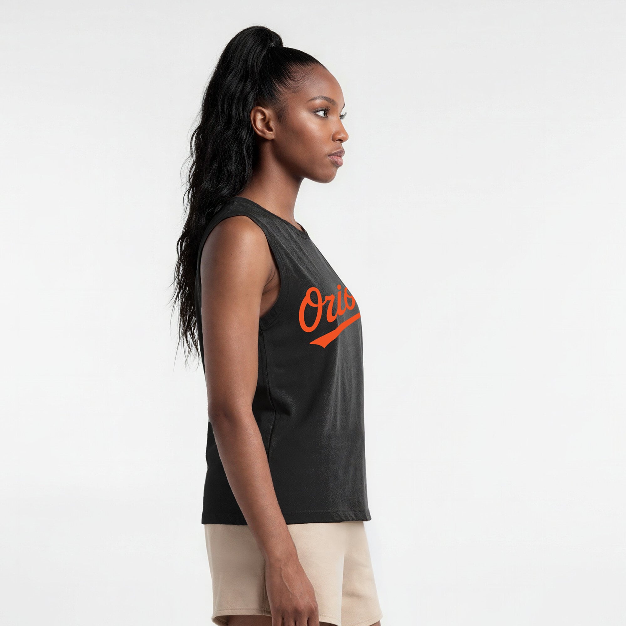 Débardeur noir Champion Baltimore Orioles pour femme