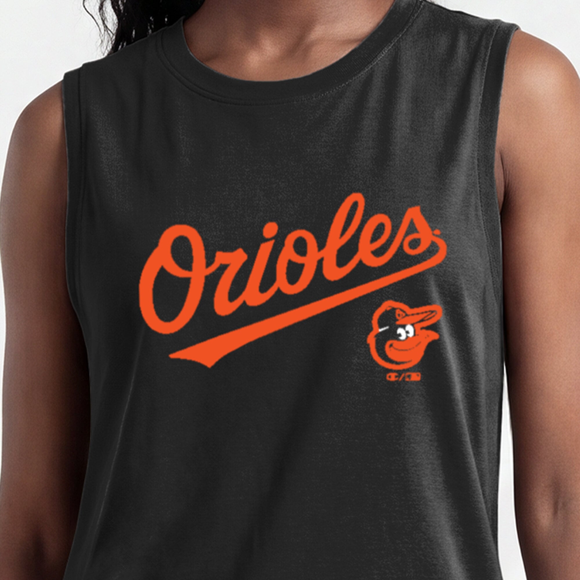 Débardeur noir Champion Baltimore Orioles pour femme