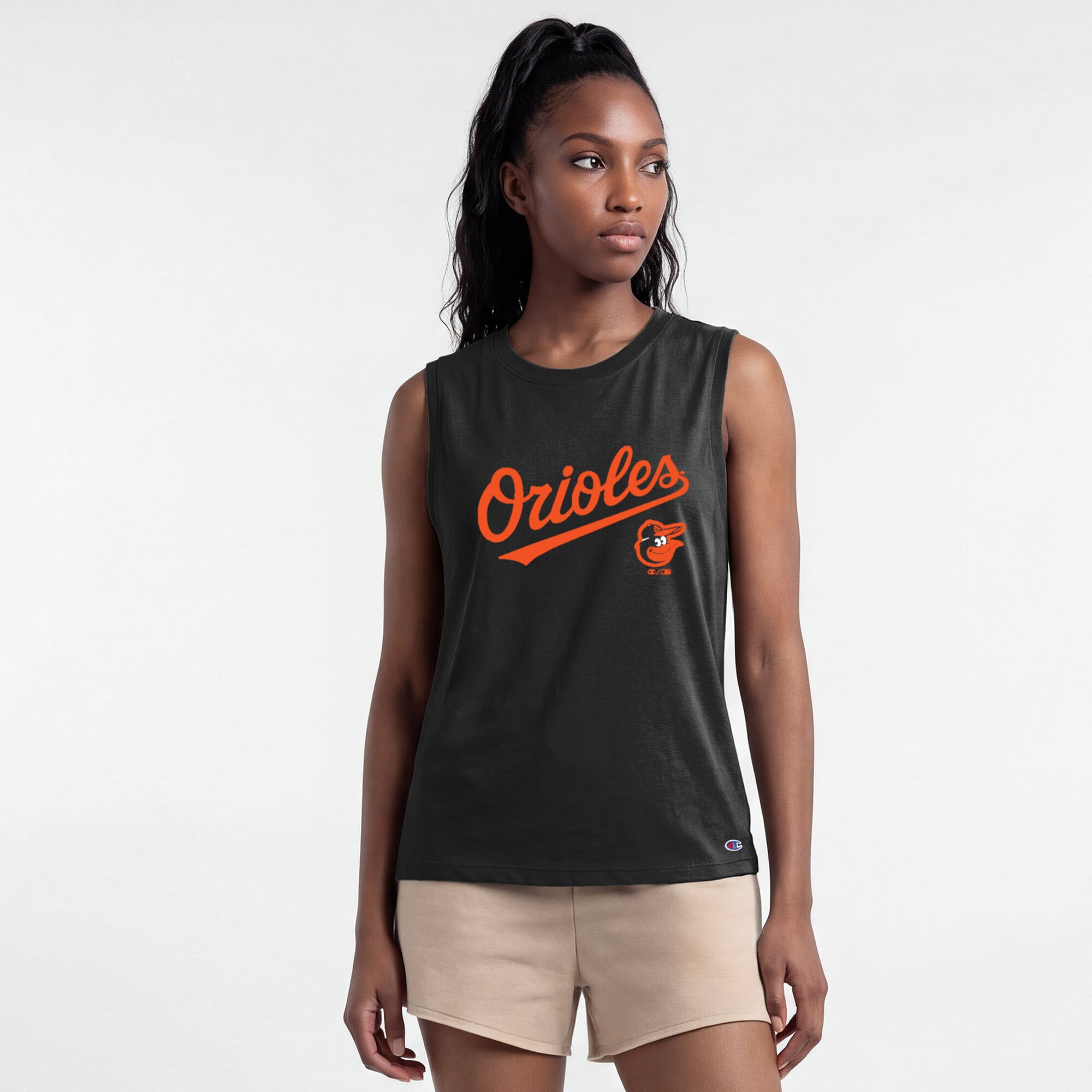 Débardeur noir Champion Baltimore Orioles pour femme