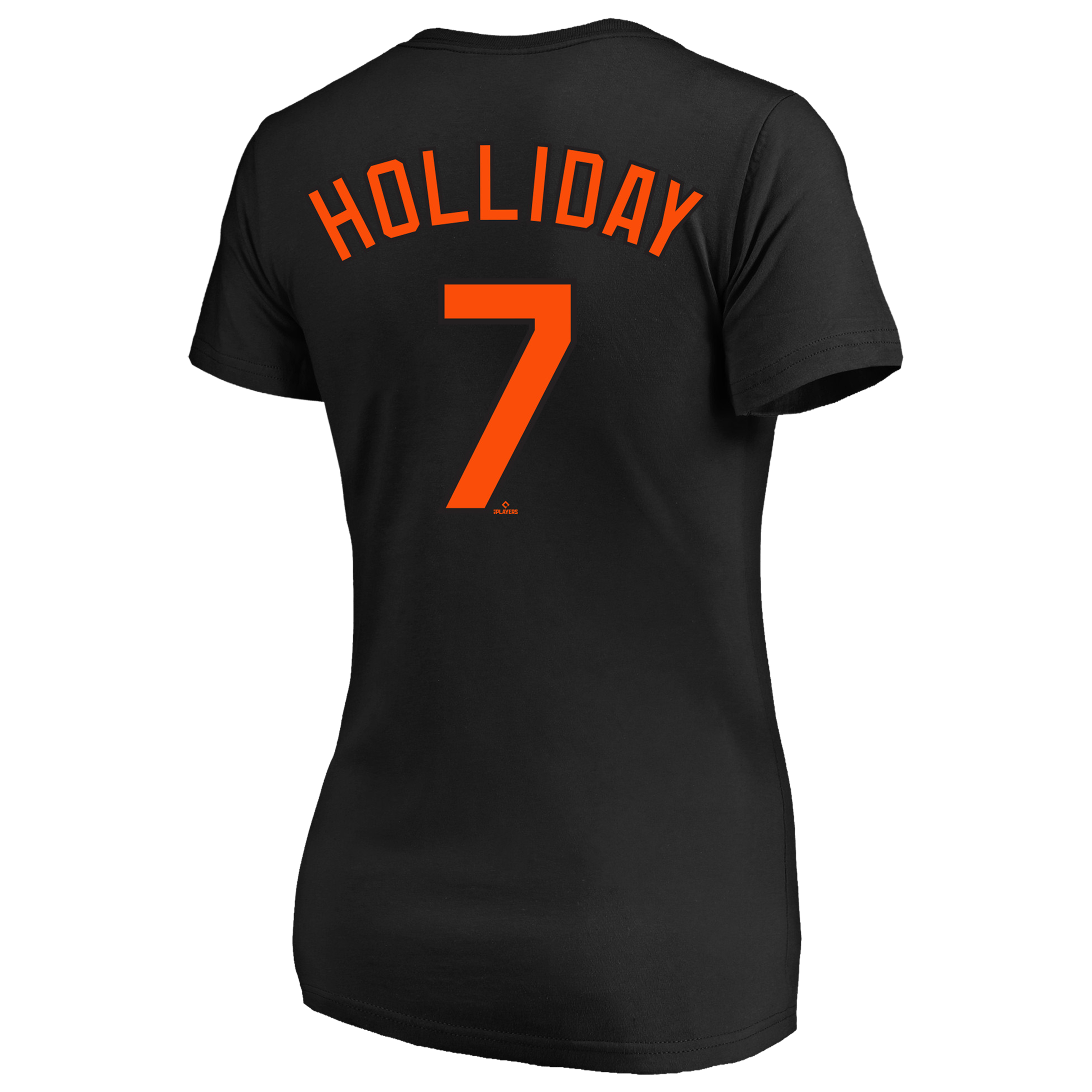 Women's Fanatics Jackson Holliday Black Baltimore Orioles Plus Name & Number V-Neck T-Shirt