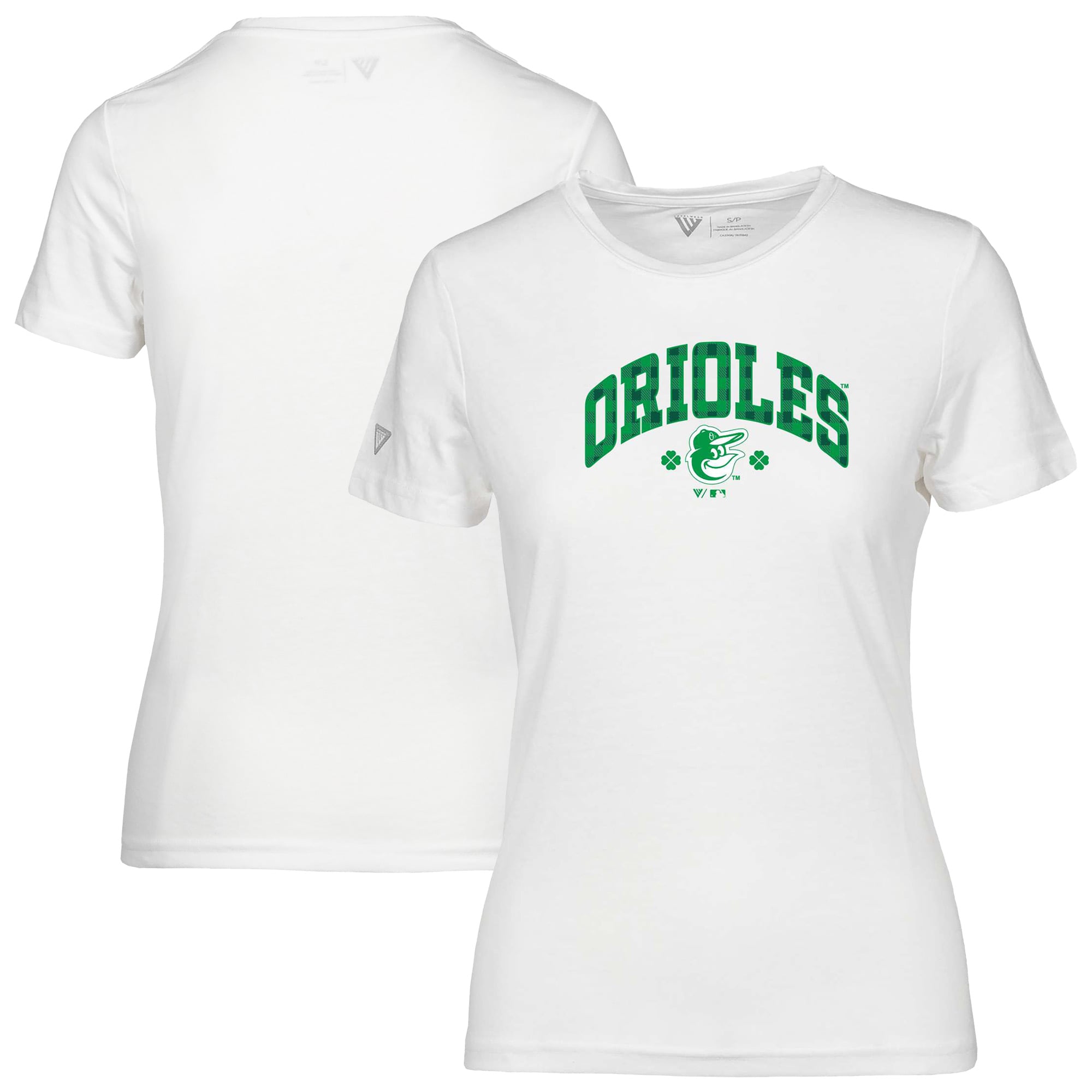 T-shirt à carreaux Maddox pour la Saint-Patrick des Baltimore Orioles femme, gris, Levelwear