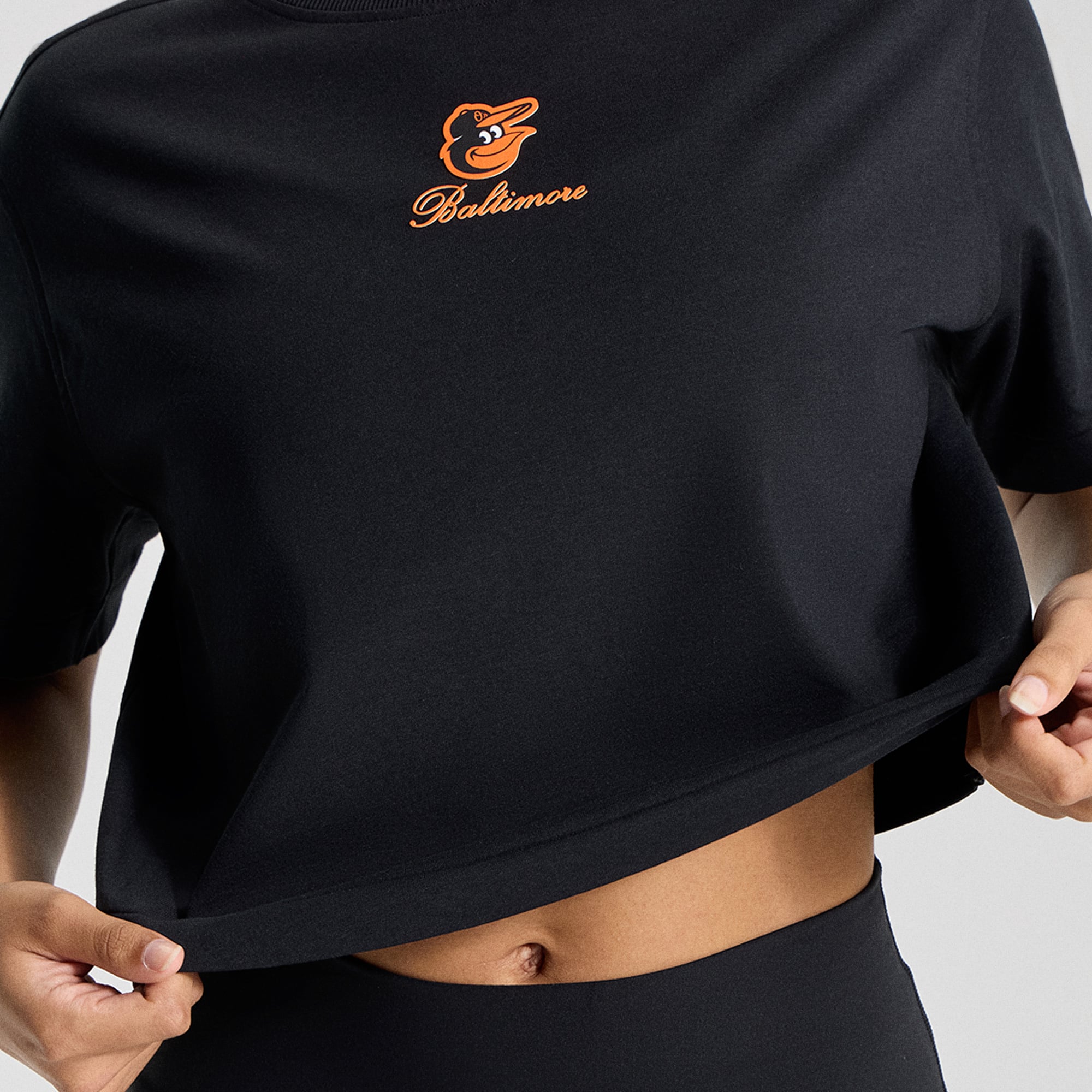 T-shirt court en coton biologique All Yours noir Baltimore Orioles pour femme de lululemon