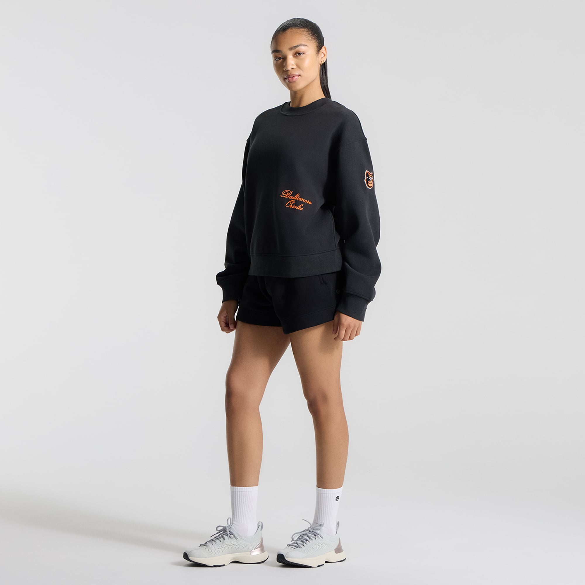 Sweat-shirt oversize Steady State noir pour femme de lululemon Baltimore Orioles