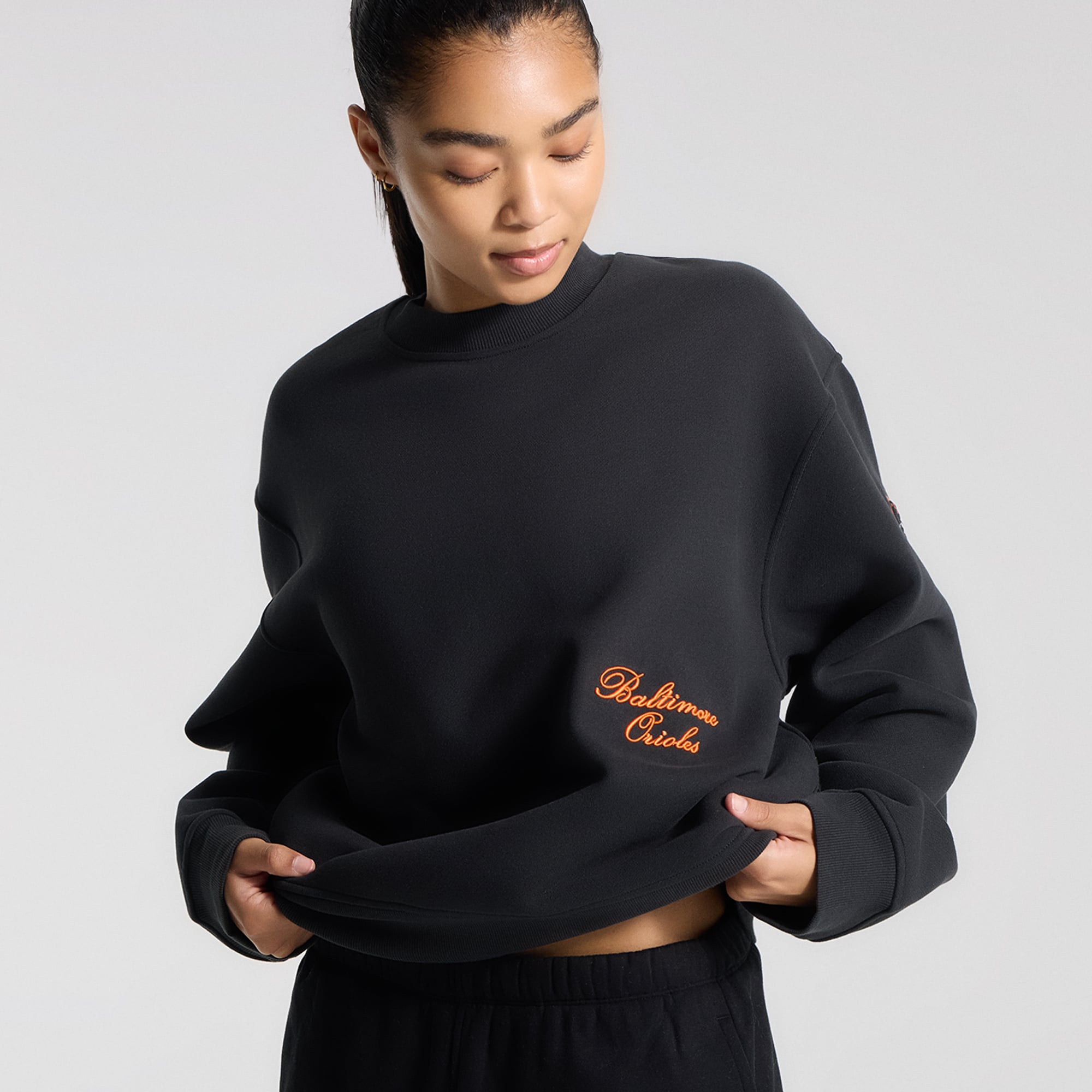 Sweat-shirt oversize Steady State noir pour femme de lululemon Baltimore Orioles
