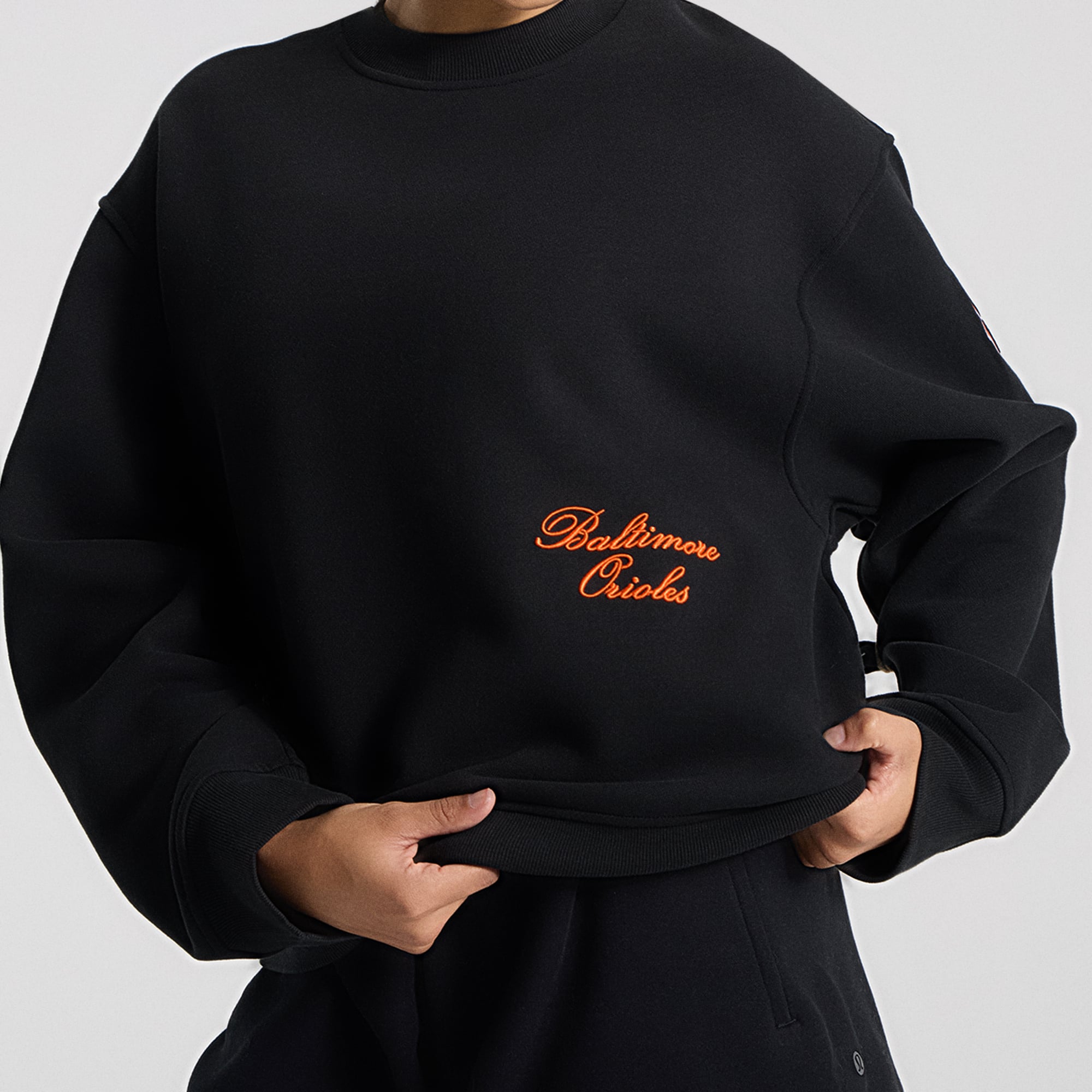 Sweat-shirt oversize Steady State noir pour femme de lululemon Baltimore Orioles