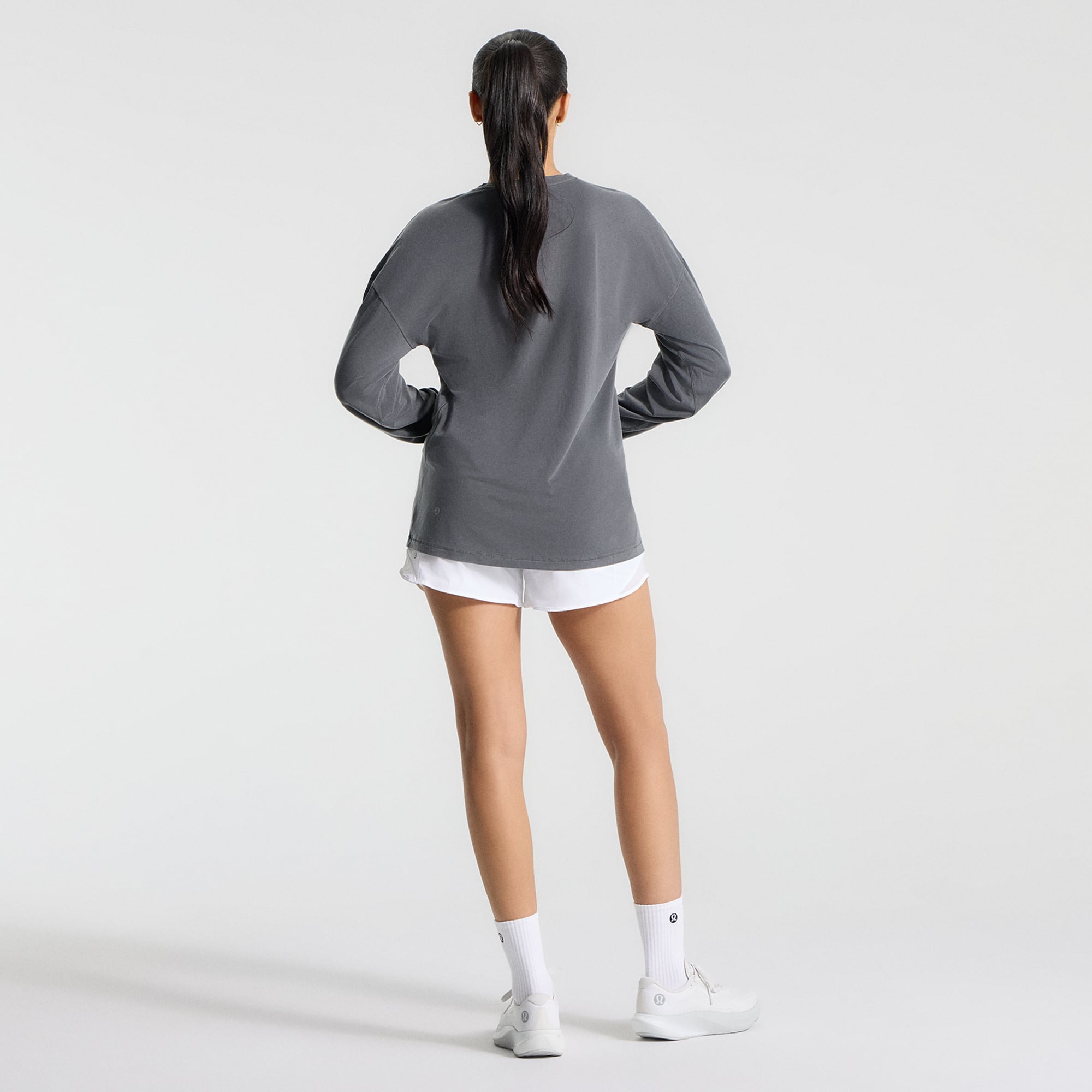 T-shirt à manches longues EasySet Relaxed-Fit gris Baltimore Orioles de lululemon pour femme