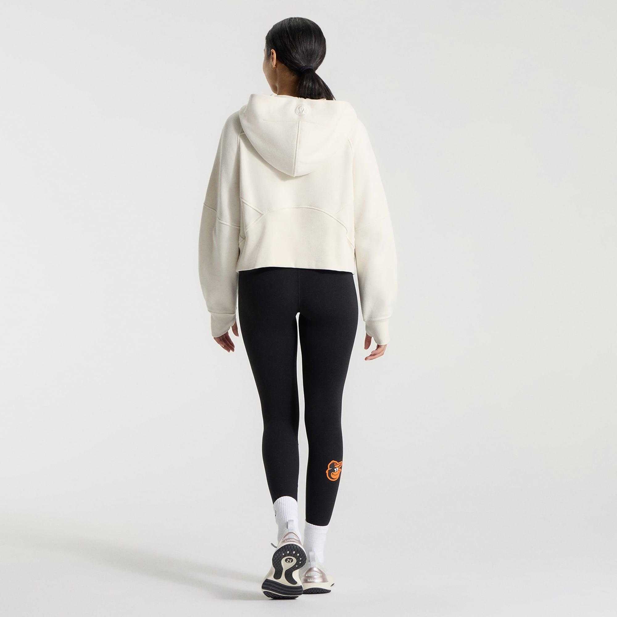 Sweat à capuche oversize demi-zip lululemon Light Ivory Baltimore Orioles pour femme