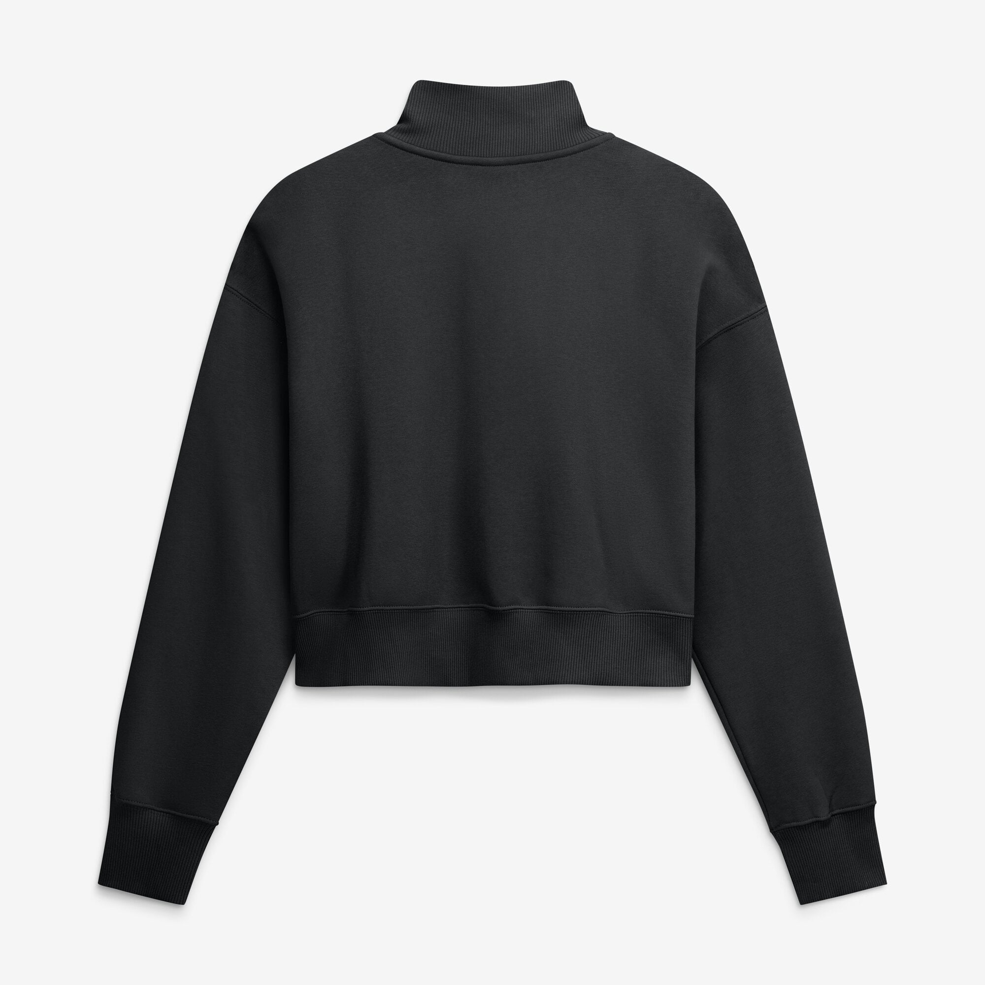 Sweat-shirt court à col zippé Nike Baltimore Orioles noir oversize Phoenix Fleece pour femme