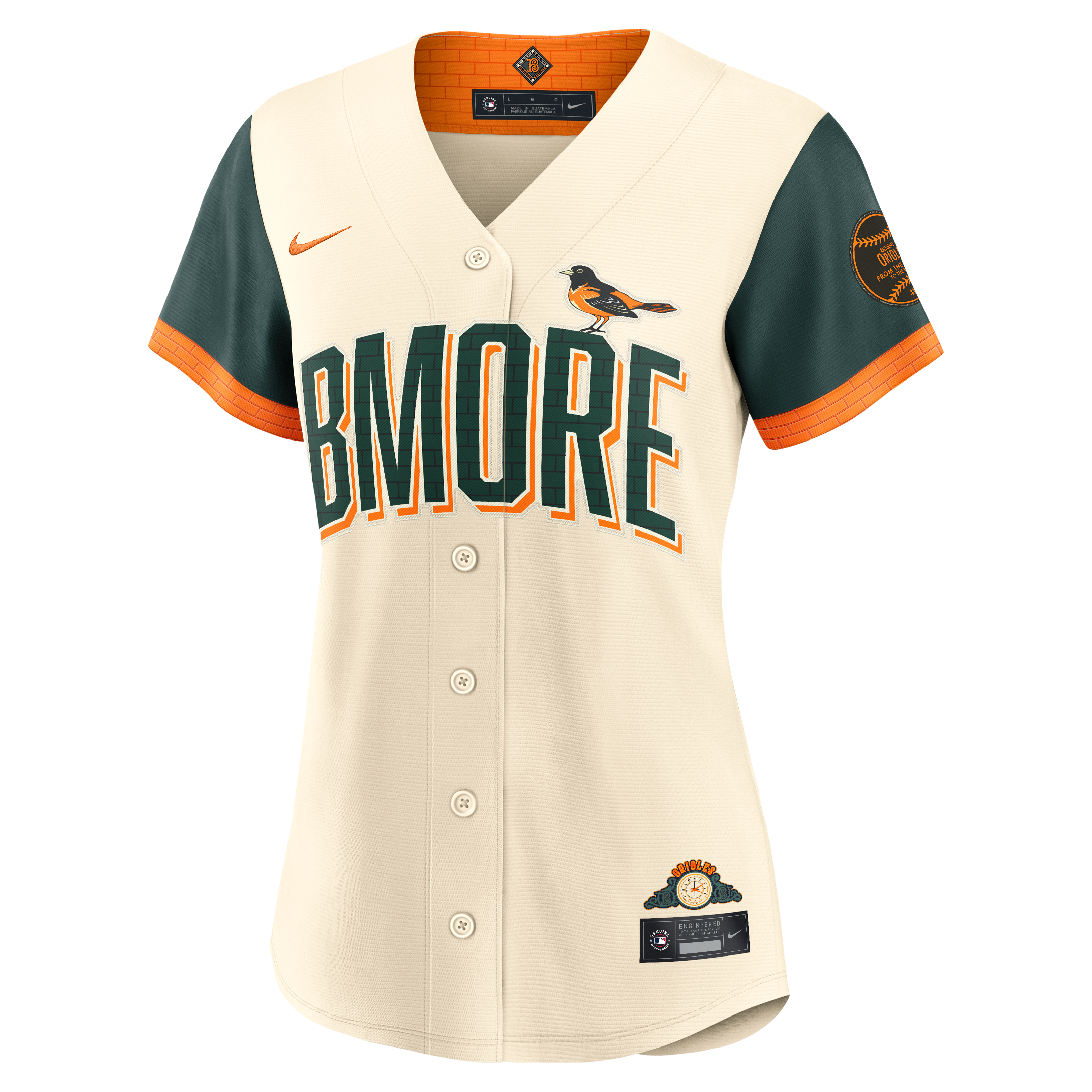 Maillot Nike crème Baltimore Orioles 2026 City Connect Stadium pour femme