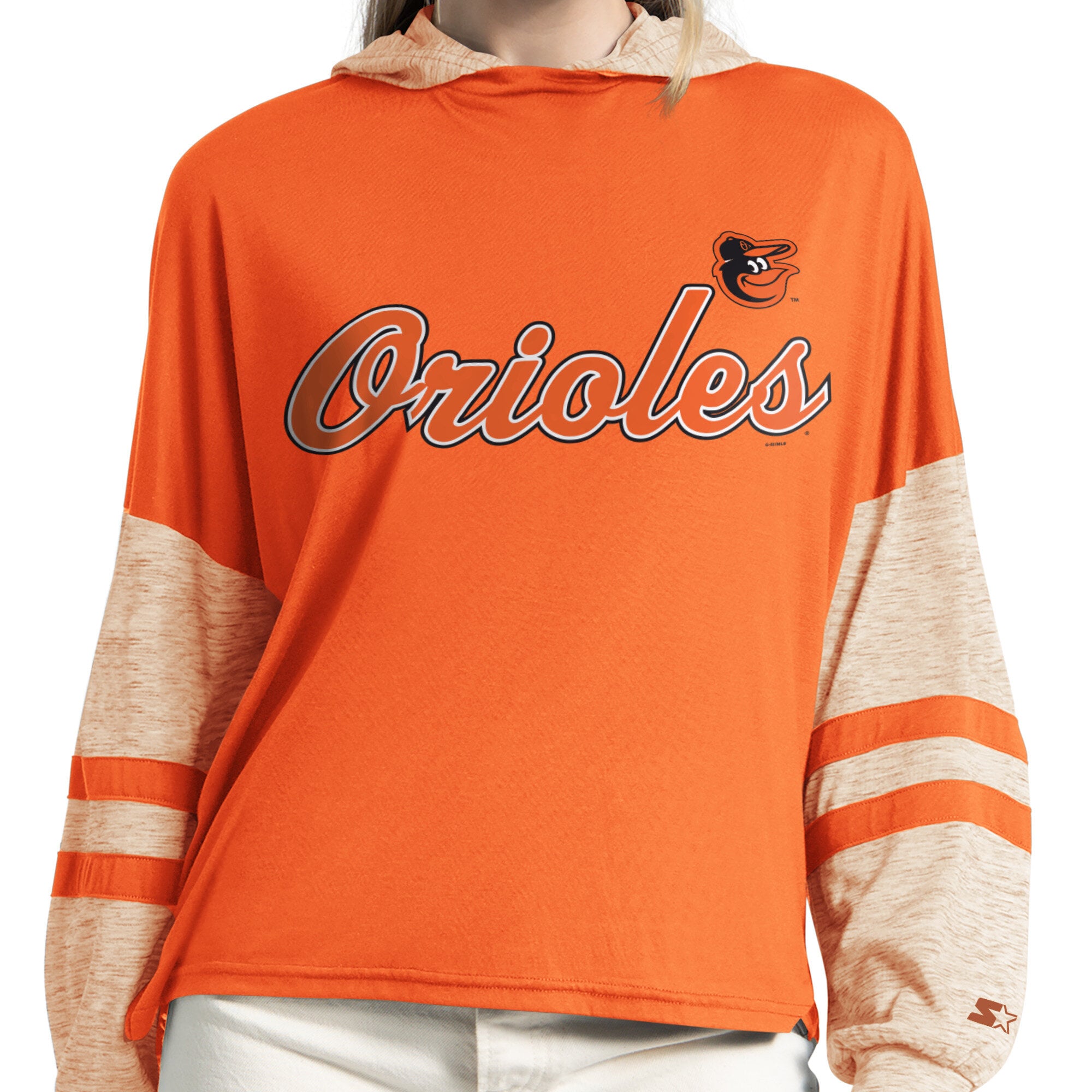 Sweat à capuche léger Starter Orange Baltimore Orioles Fuel Up pour femmes