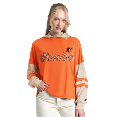  Baltimore Orioles Starter Women's Fuel Up Lightweight Hoodie - Orange