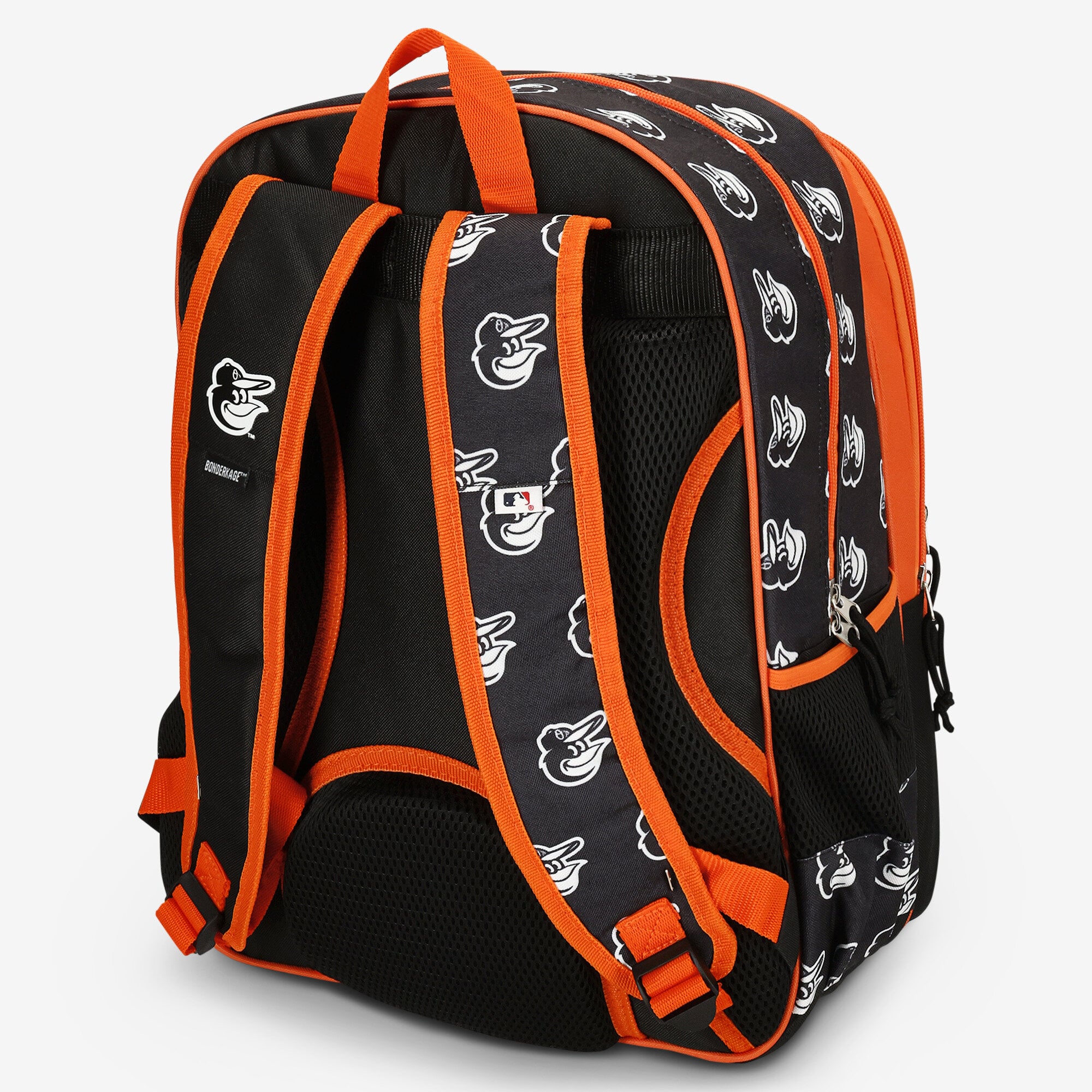 Sac à dos Bonderkage orange pour jeunes, mascotte des Orioles de Baltimore