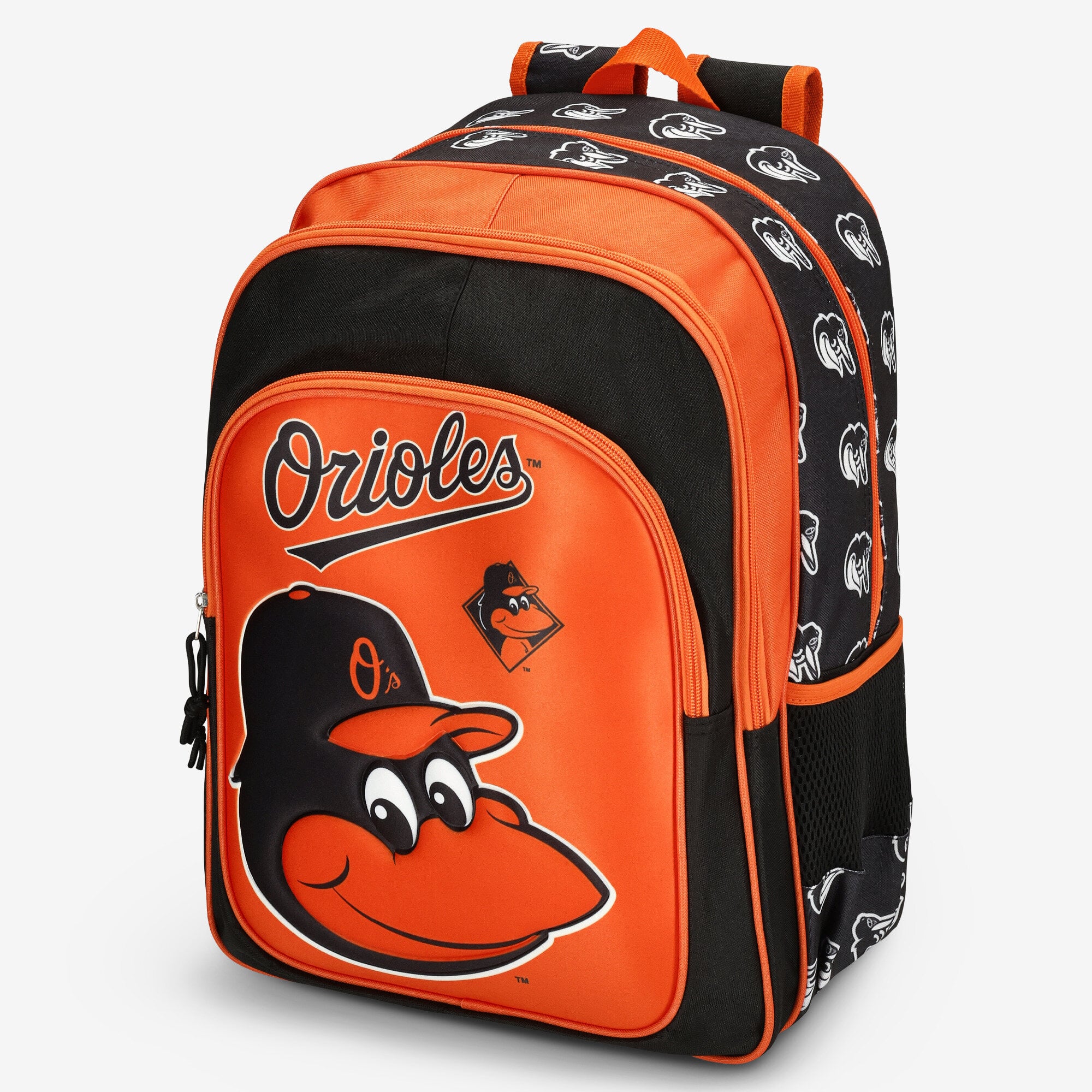 Sac à dos Bonderkage orange pour jeunes, mascotte des Orioles de Baltimore