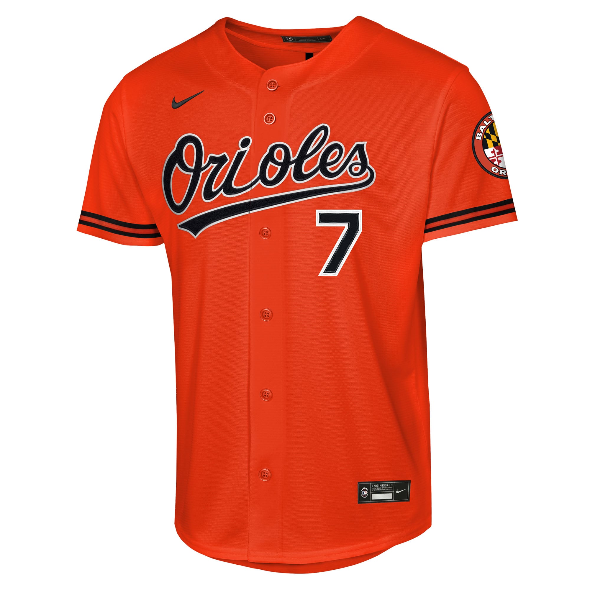 Maillot de stade alternatif orange Nike Jackson Holliday pour jeunes des Orioles Baltimore