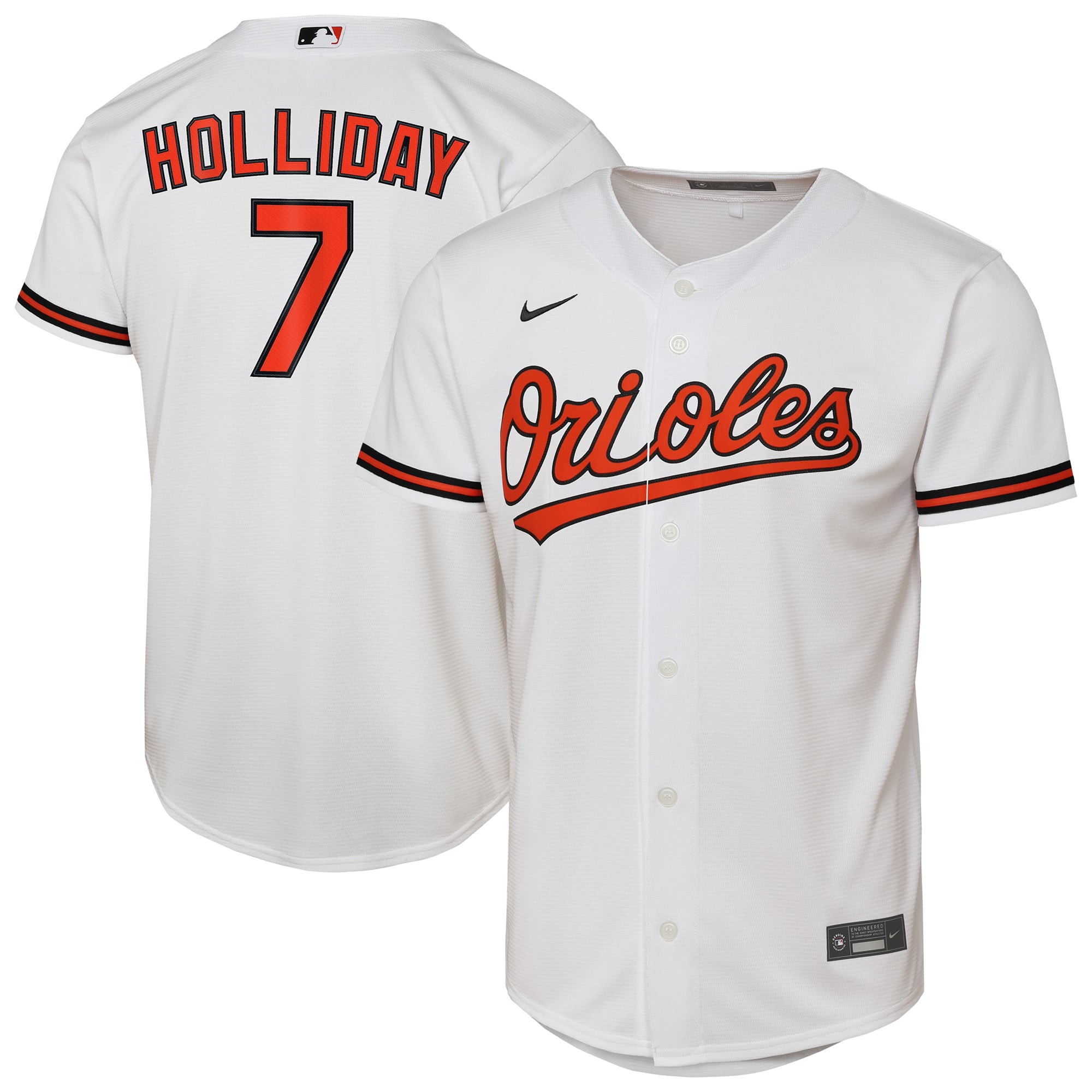 Maillot réplique domicile blanc Nike Jackson Holliday des Orioles de Baltimore pour enfant