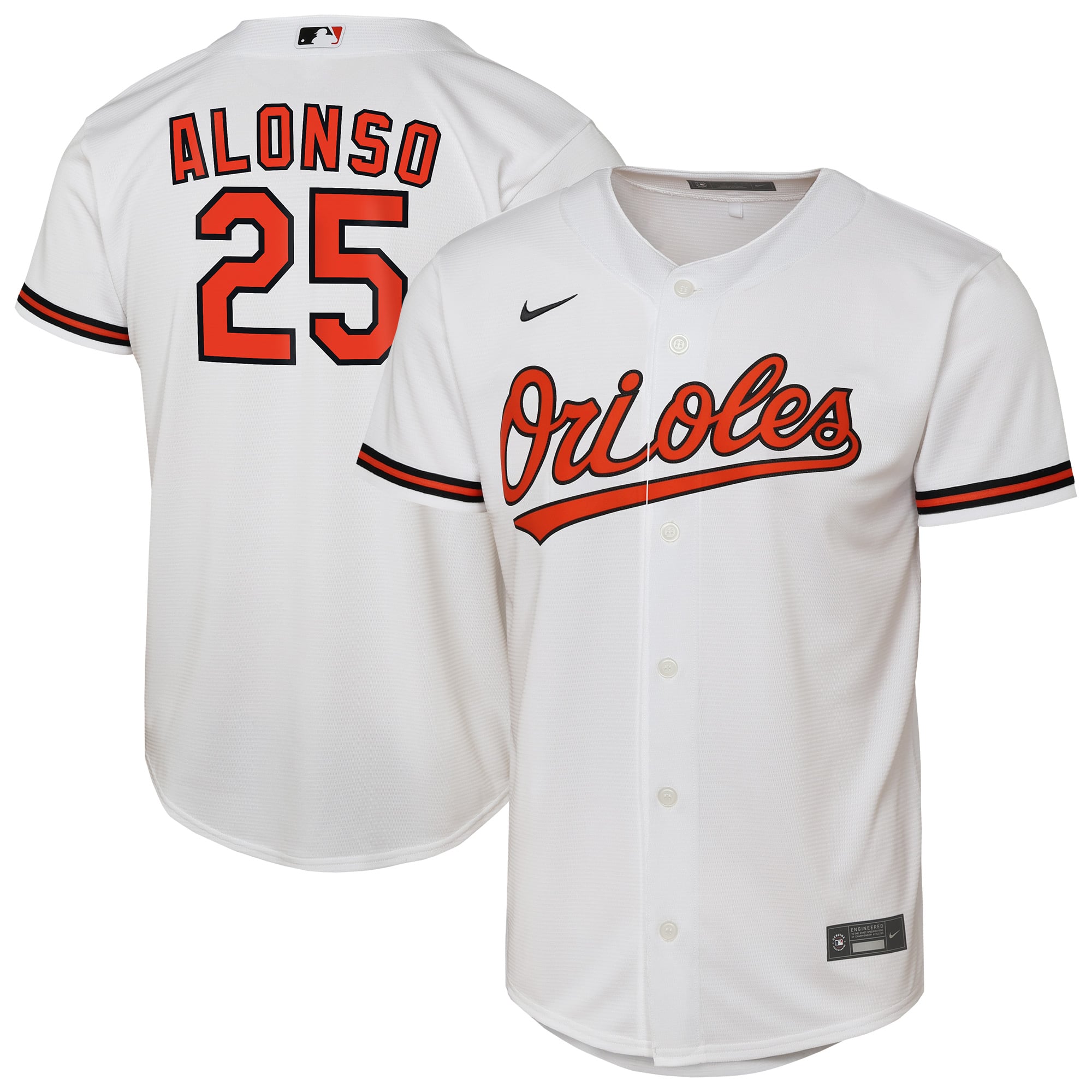 Maillot réplique Nike Pete Alonso blanc des Orioles de Baltimore pour jeunes