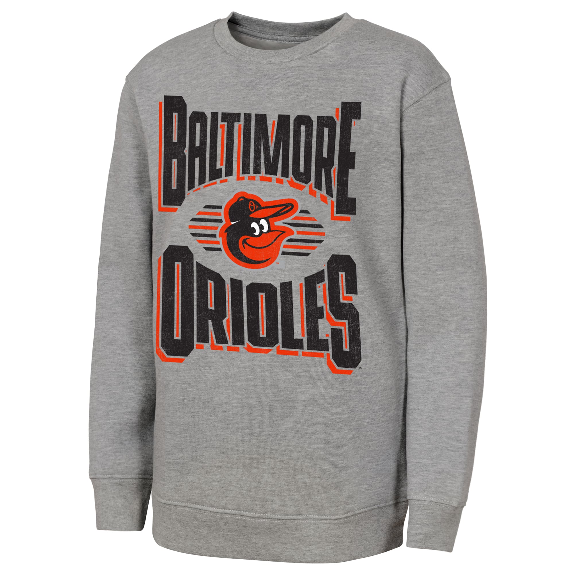 Sweat-shirt gris Jet Stream des Orioles de Baltimore pour jeunes la marque Outerstuff