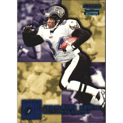 1997 Fleer Tiffany Blue #418 Jermaine Lewis SS